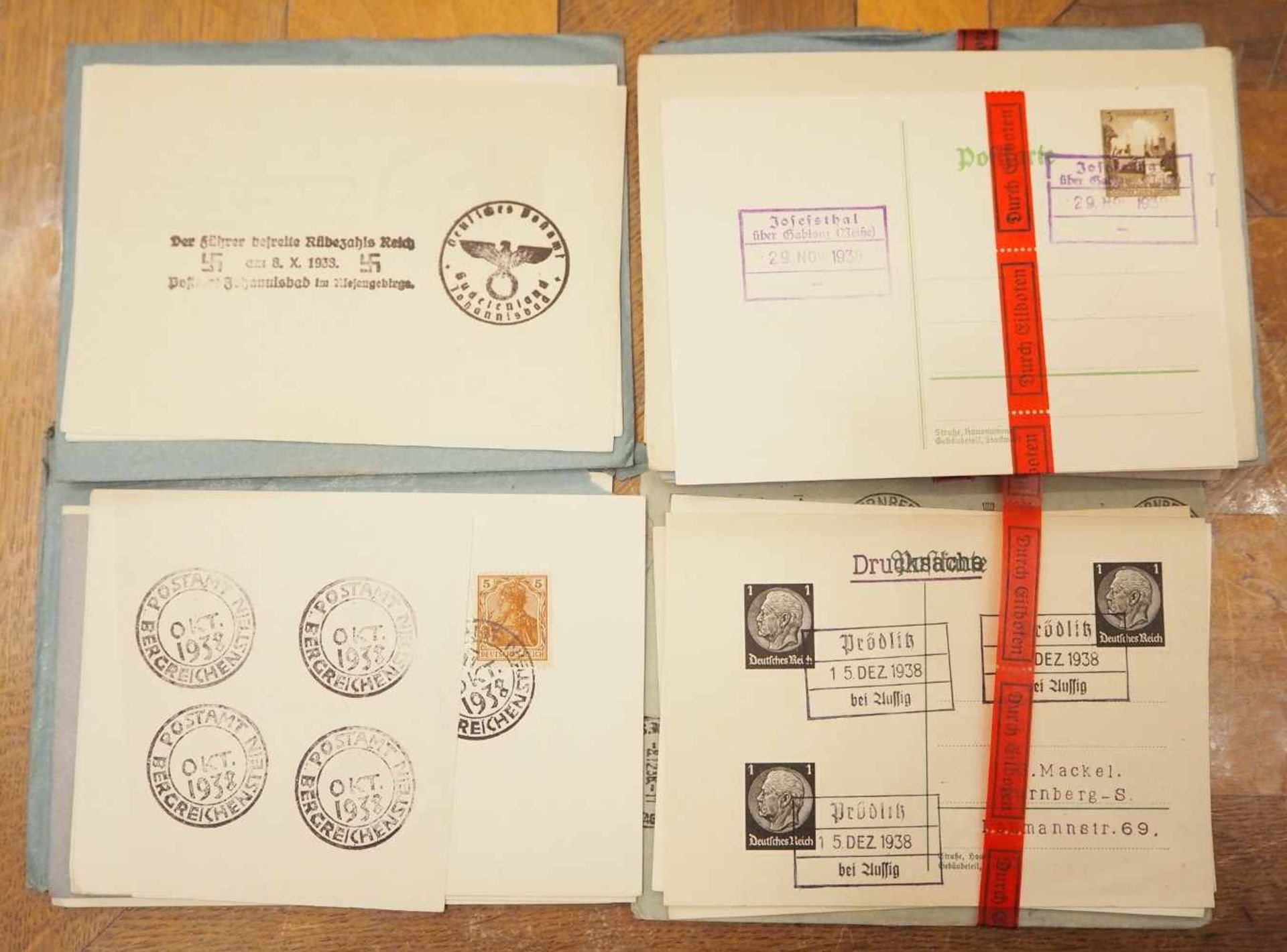 1 großes Konvolut Feldpostbriefe/Kriegspost, Postkarten, Briefmarken, Ganzsachen u.a.Dt. Reich, 3. - Bild 2 aus 3