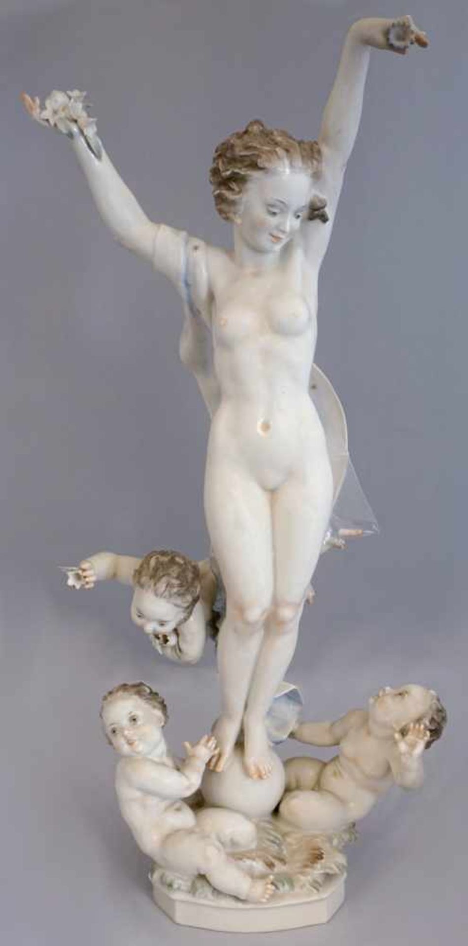 1 Figur Porz. HUTSCHENREUTHER US-Zone "Allegorie des Frühlings"Entw.: Carl WERNER (wohl 1895-1980)