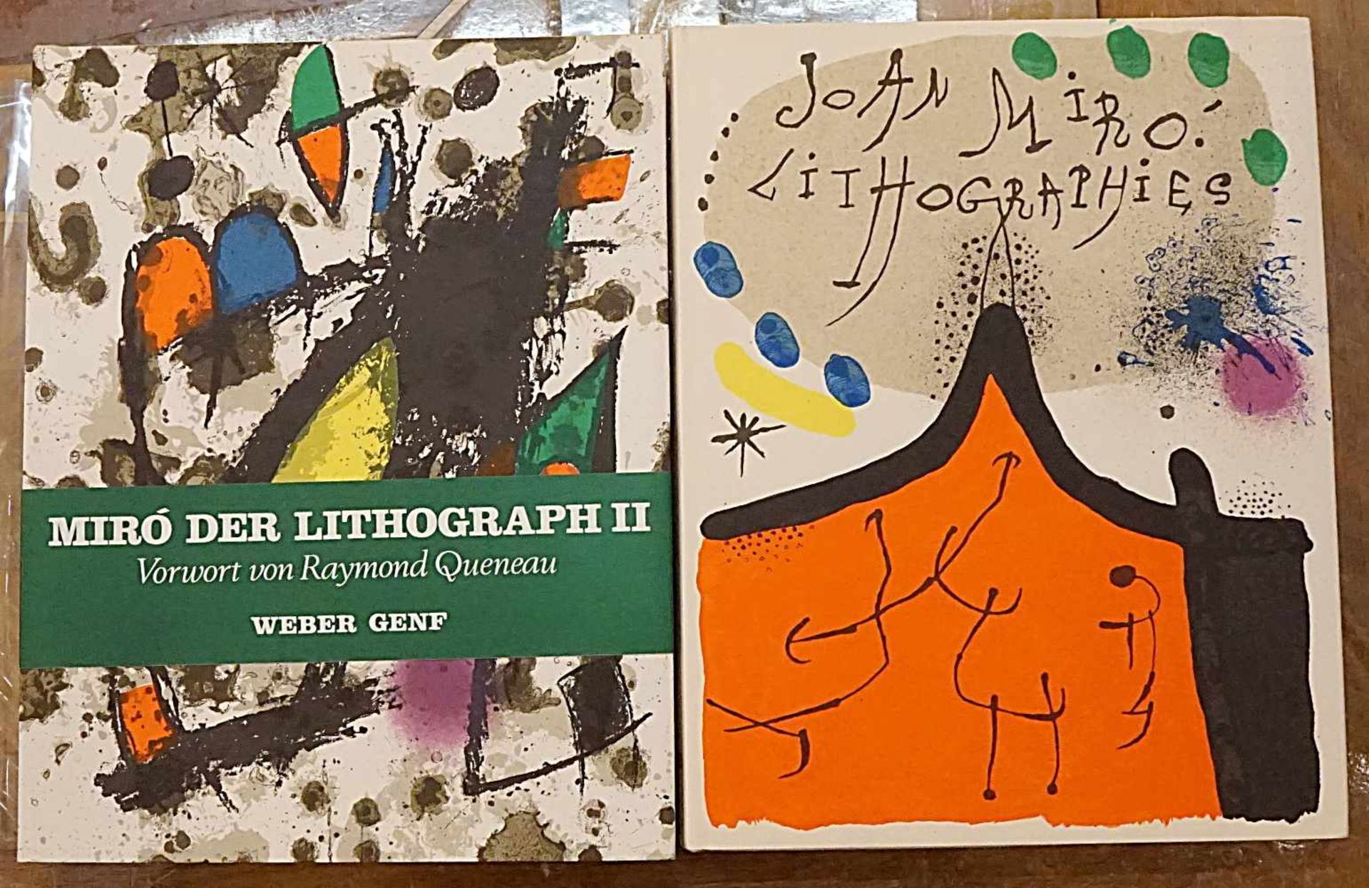 2 Bücher "Joan Miro - Der Lithograph", Teil 1 und 2Hrsg. Michael LEIRIS und Raymond QUENEAU, Weber-