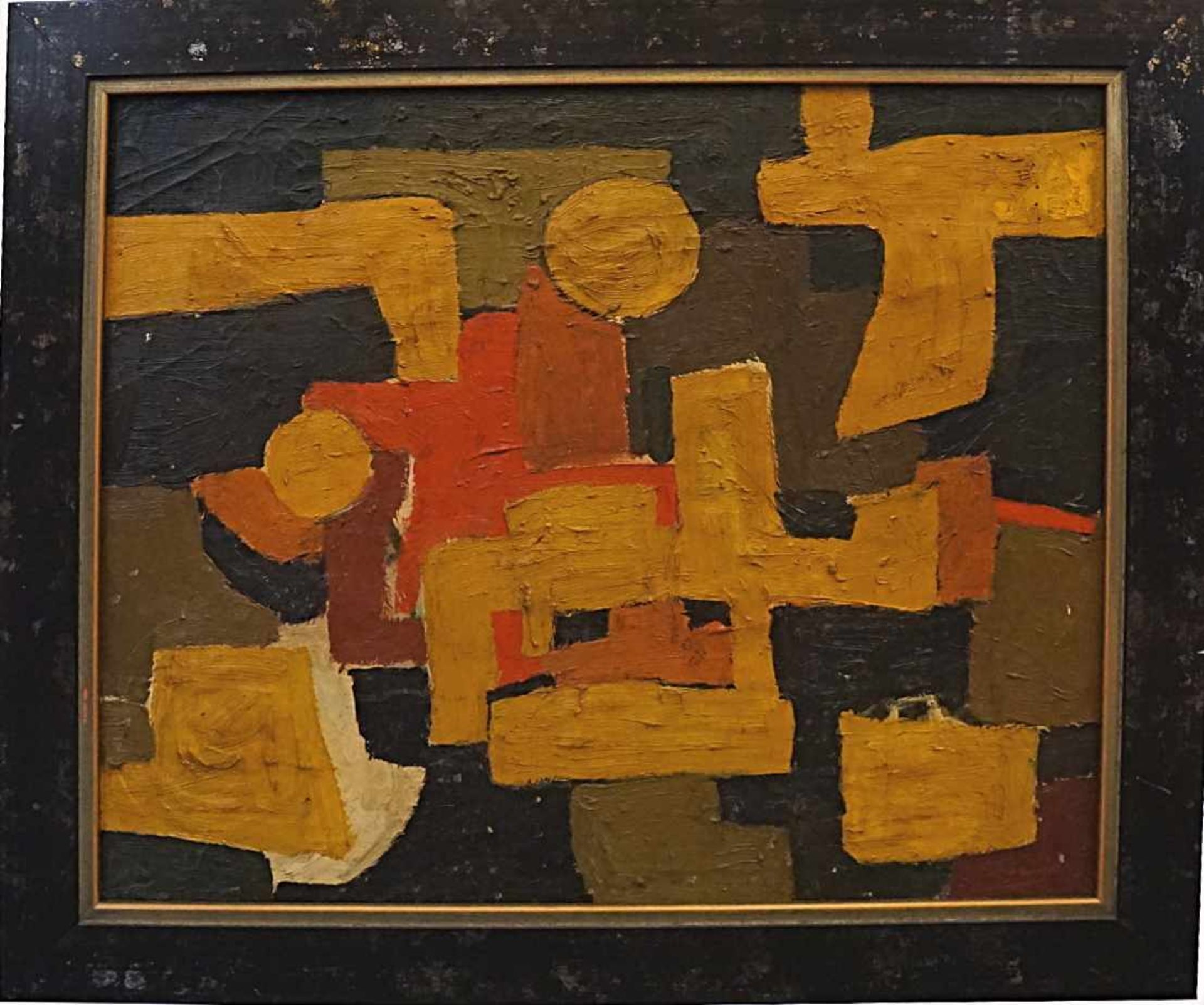 1 Ölgemälde "Abstrakte Komposition" R.u. sign. Serge POLIAKOFF(wohl 1900-1969) Öl/Lwd. ca. 60x70cm - Image 2 of 2
