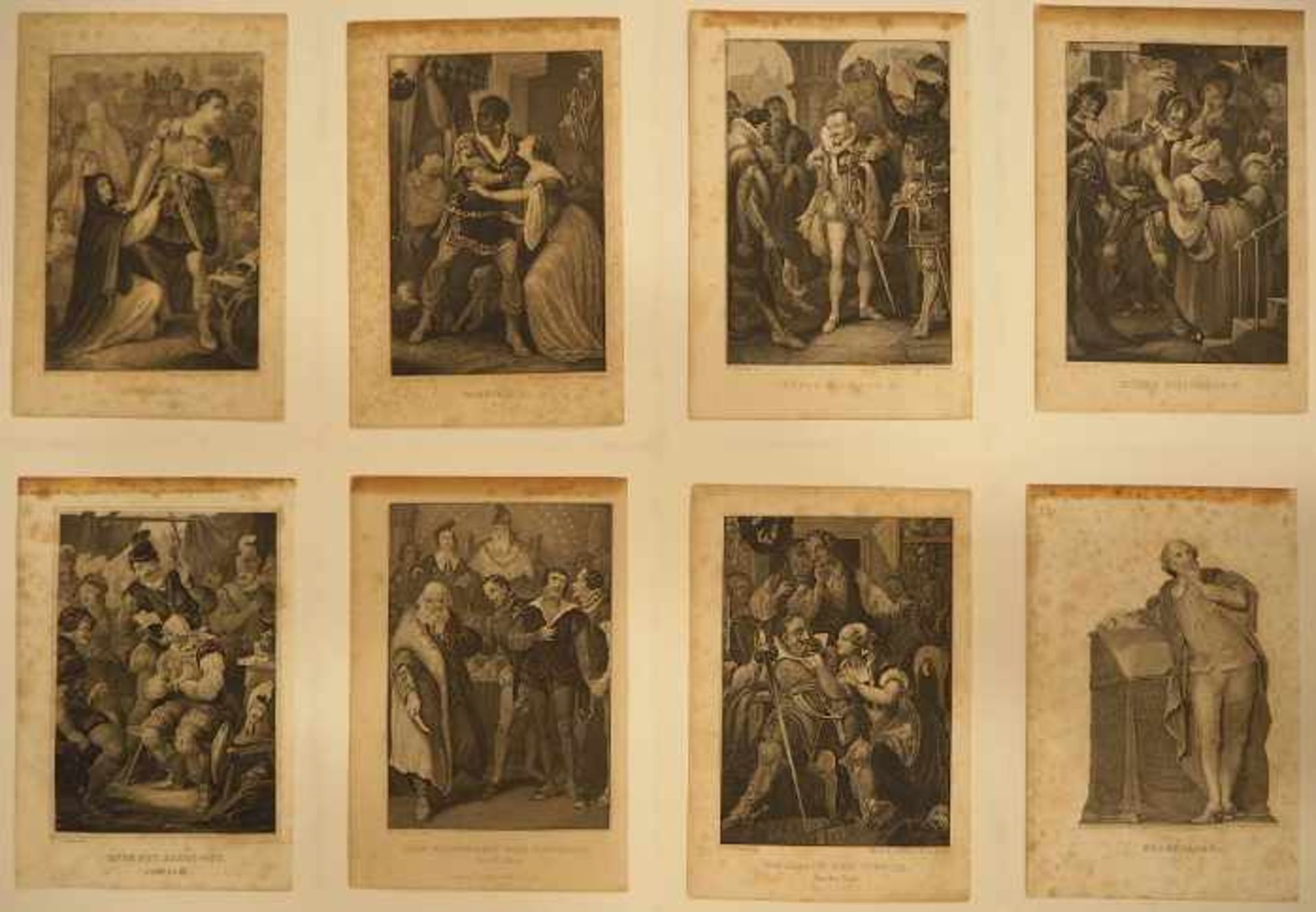 Konvolut Stahlstiche "Szenen aus Shakespeare", L.u. signiert P.C. GEISSLER(wohl Peter Carl G. 1802- - Bild 2 aus 3