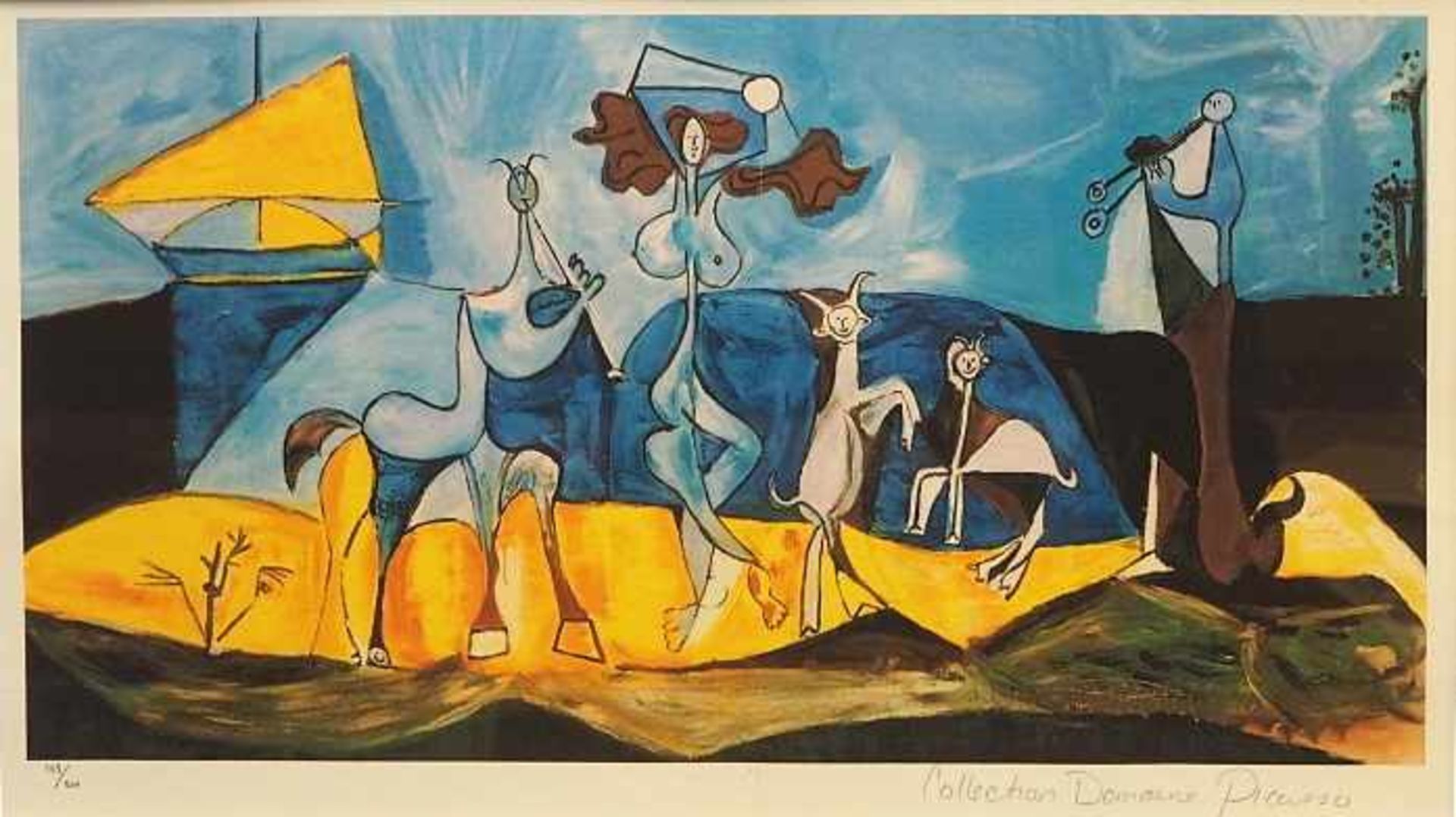 1 Gicleé´-Druck "Joy of Living"R.u. bez. Collection Domaine PICASSO L.u. num. 103/500 ca. 20x45cm