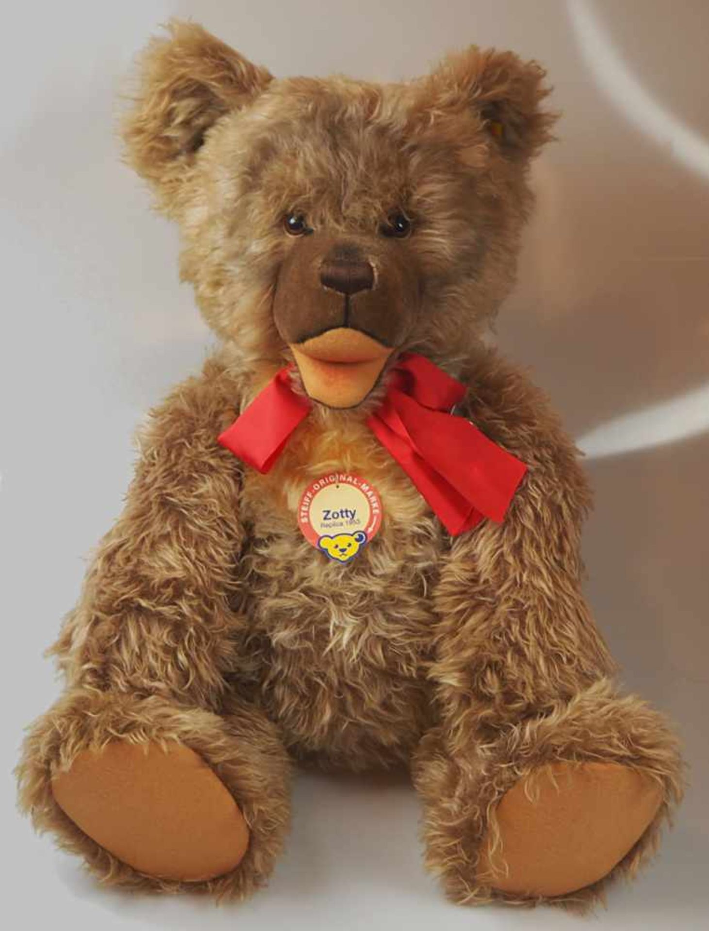 1 Teddybär STEIFF Replica nach Vorbild von 1953 "Zotty"H ca. 82cm, beweglich, mit original