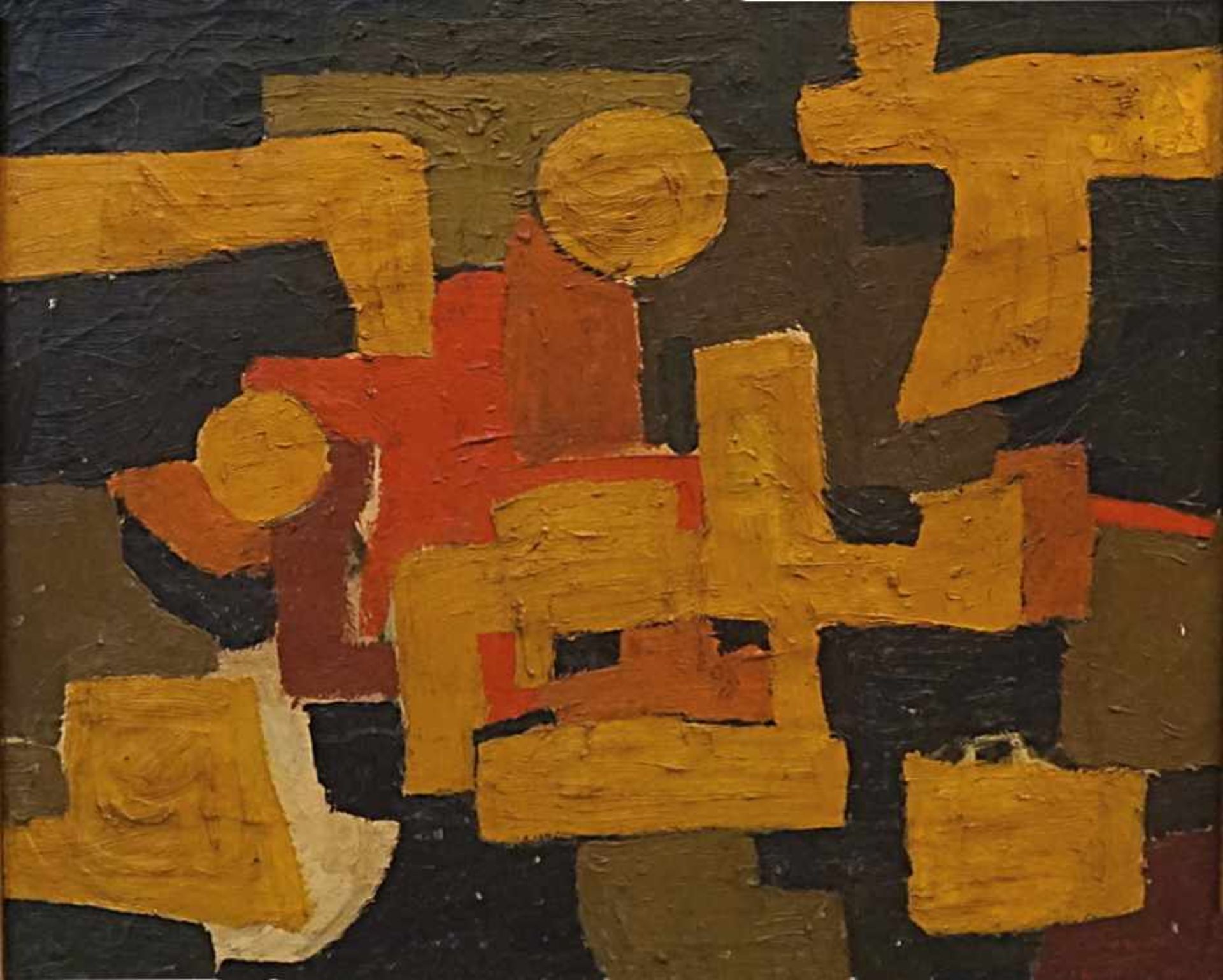 1 Ölgemälde "Abstrakte Komposition" R.u. sign. Serge POLIAKOFF(wohl 1900-1969) Öl/Lwd. ca. 60x70cm