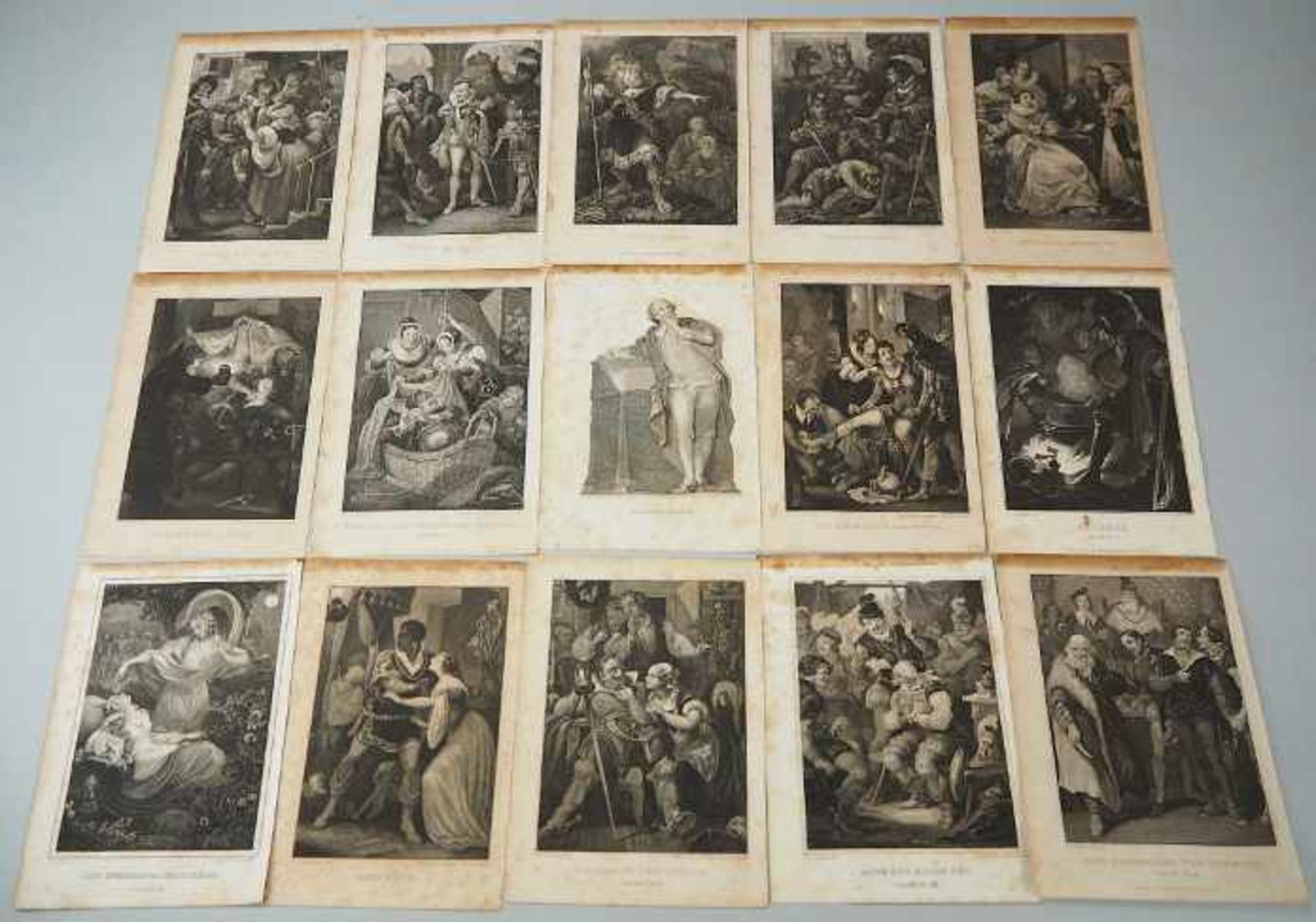 Konvolut Stahlstiche "Szenen aus Shakespeare", L.u. signiert P.C. GEISSLER(wohl Peter Carl G. 1802-