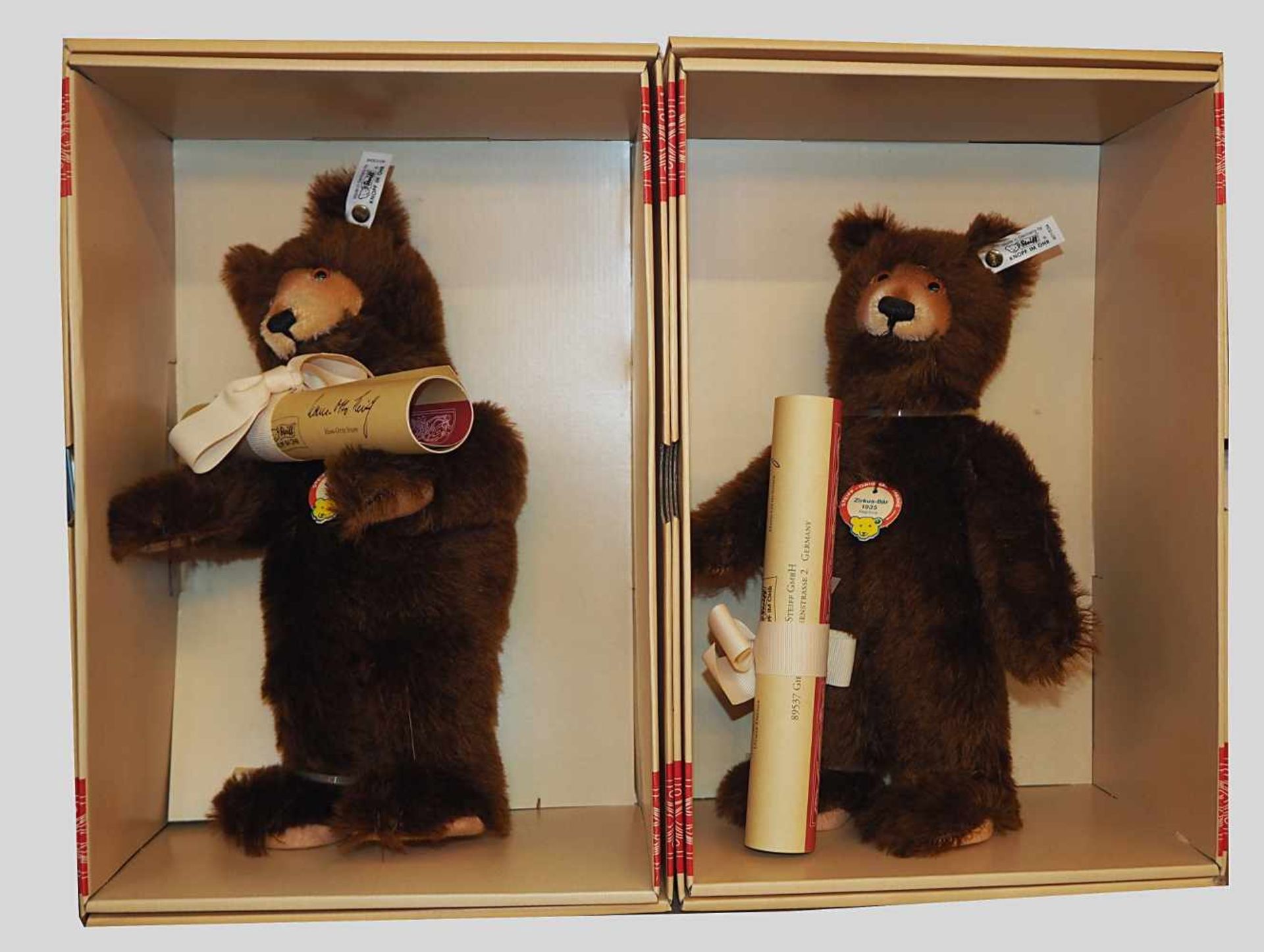 4 Teddybären/Sammlerbären STEIFF Replika und limitierte Auflagen"Zirkusbär mit Schnappgliedern", " - Bild 2 aus 2