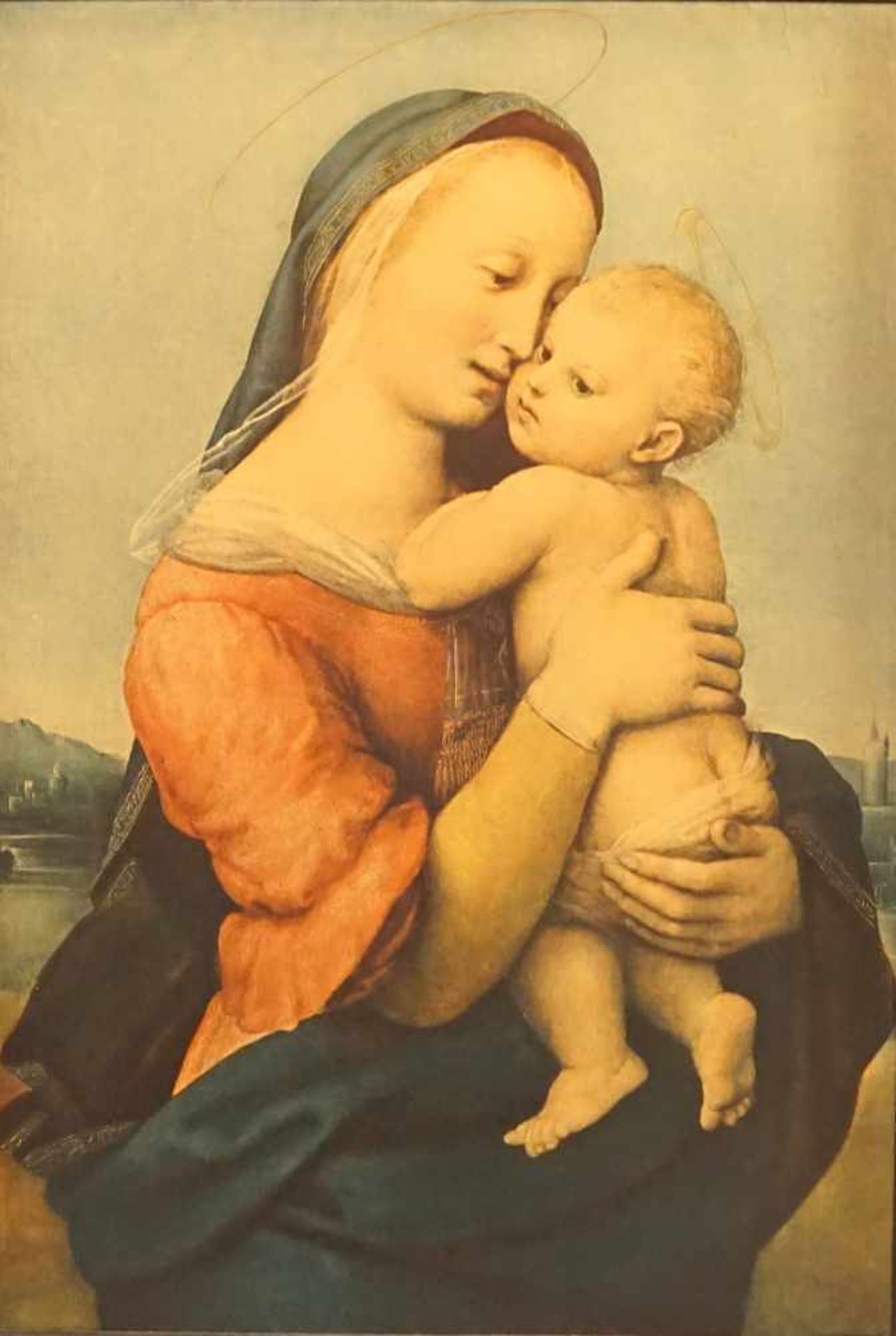 1 Druck "Madonna Tempi" von Raffaelca. 67x46cm Ra. Asp.