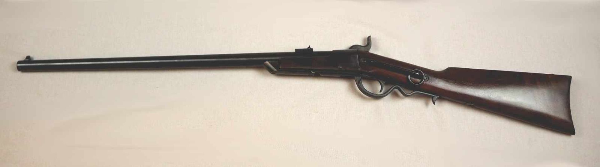 1 Gewehr auf Schloss gem. GALLAGER Mod. 1880 Ermawerke W. GermanyCal. .54 Holzschaft L ca. 99cm