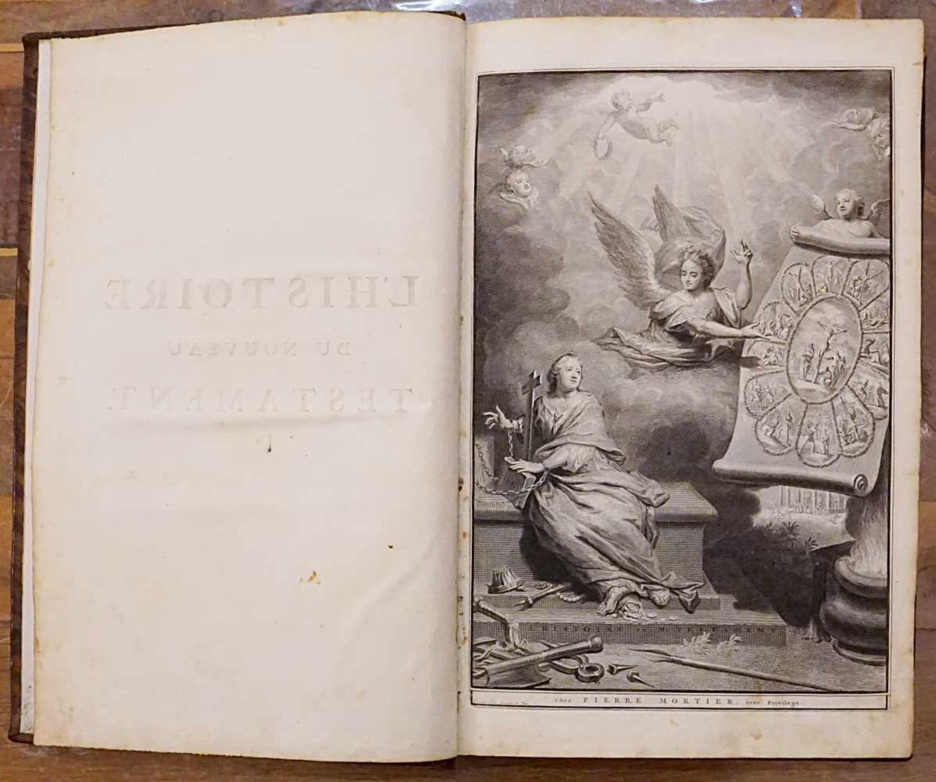 Buch "L'Histoire du Nouveau Testament", Herausgeber Pierre MORTIER, Amsterdam 1700Titelkupfer, - Image 2 of 3