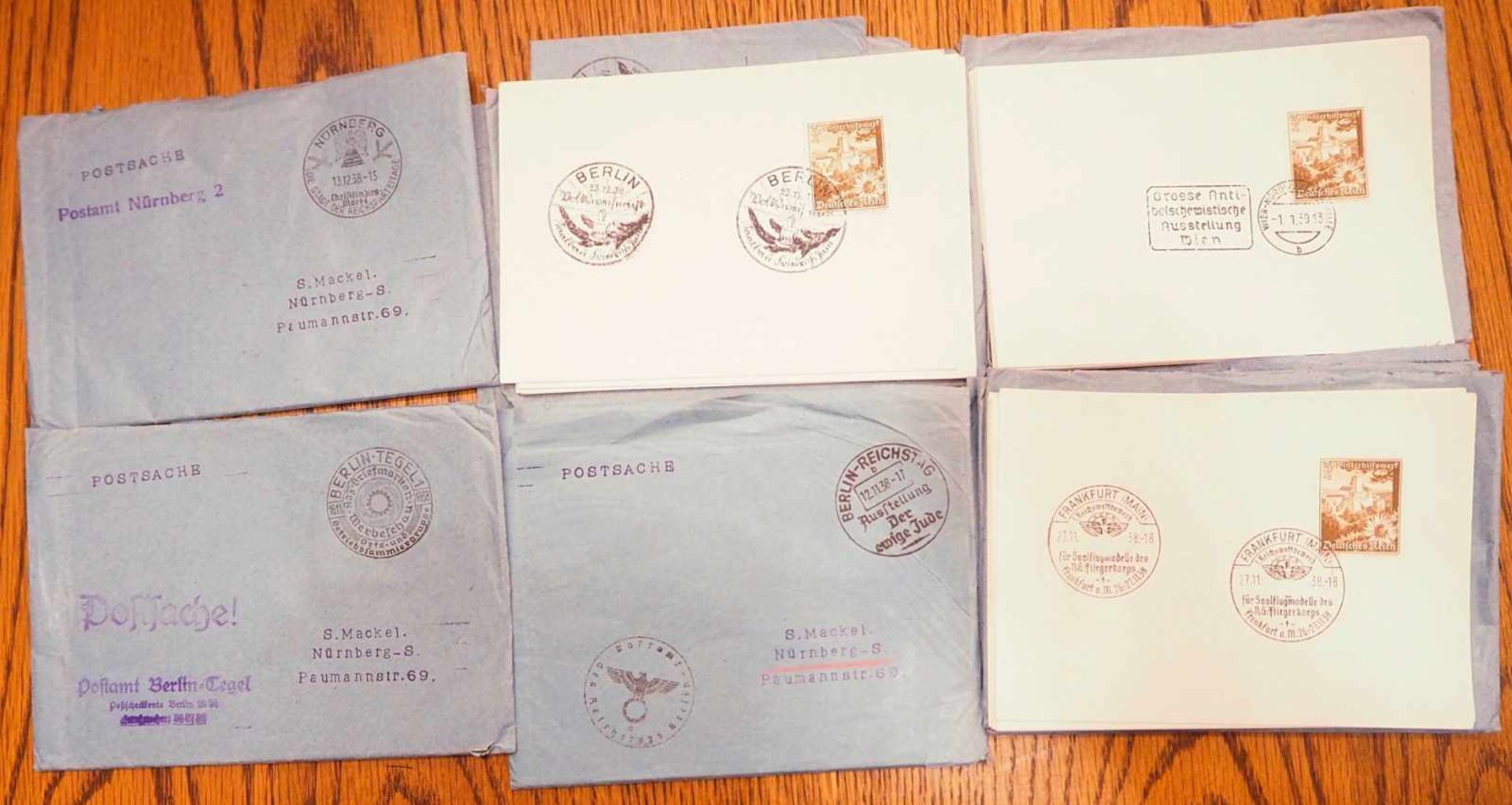 1 großes Konvolut Feldpostbriefe/Kriegspost, Postkarten, Briefmarken, Ganzsachen u.a.Dt. Reich, 3. - Bild 3 aus 3