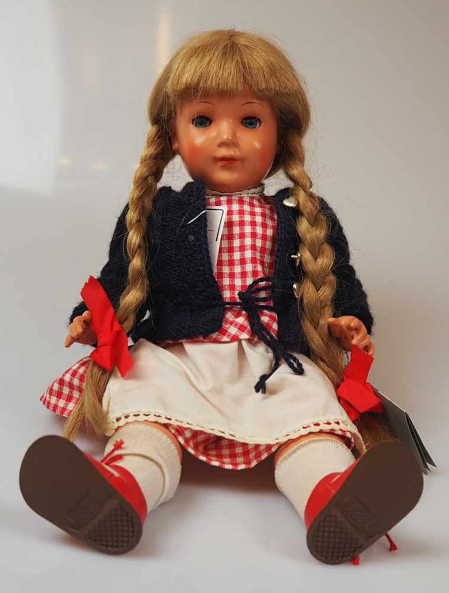 1 Puppe Zelluloid SCHILDKRÖT wohl 1960er Jahre (Replica) "Brigitte"H ca. 42cm mit Zertifikat min.