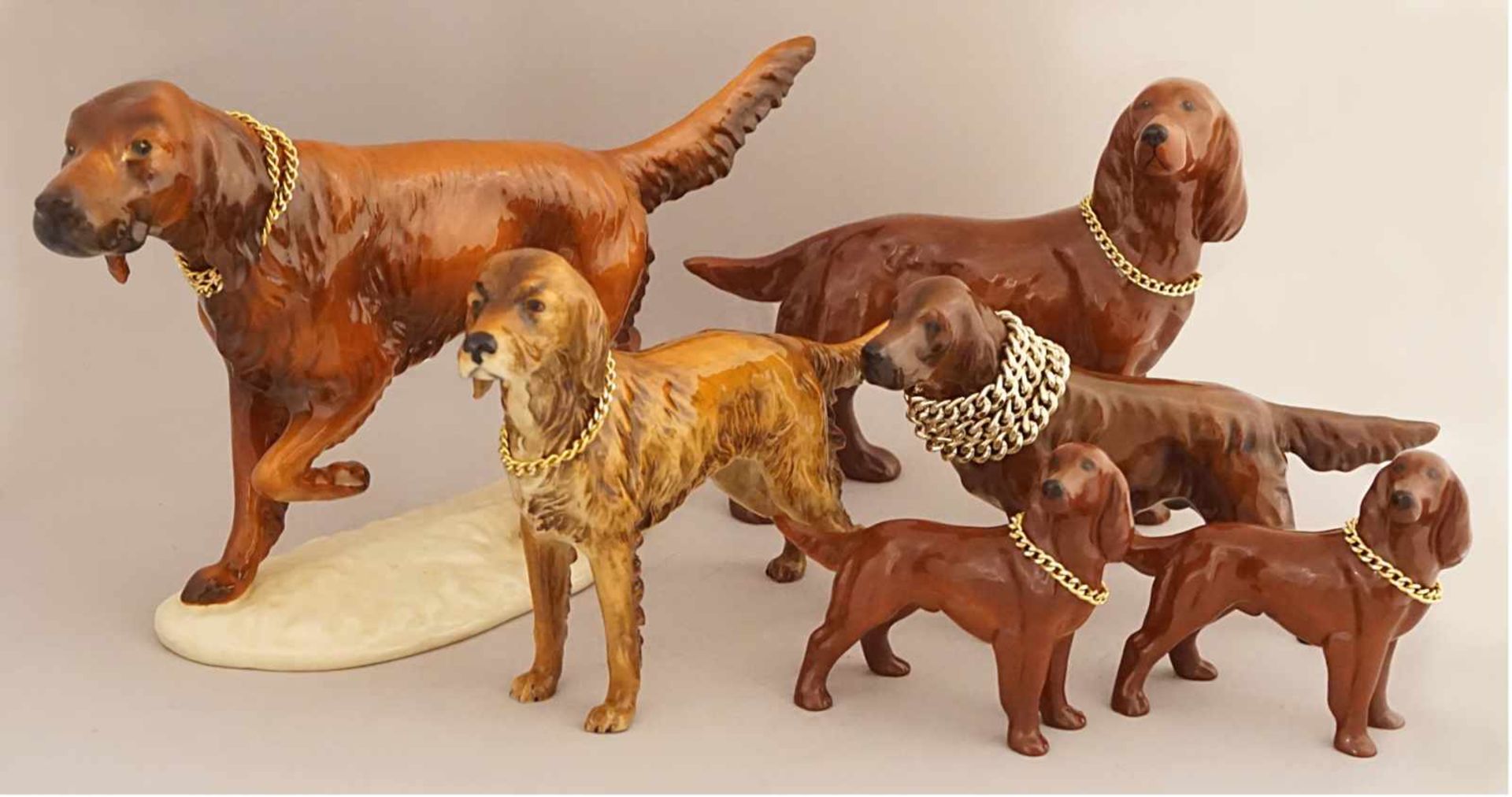 1 Konv. FigurenPorz. versch. Marken z.B. GOEBEL ROSENTHAL "Irish Setter" "Katzen" "Maria" u.a. 2