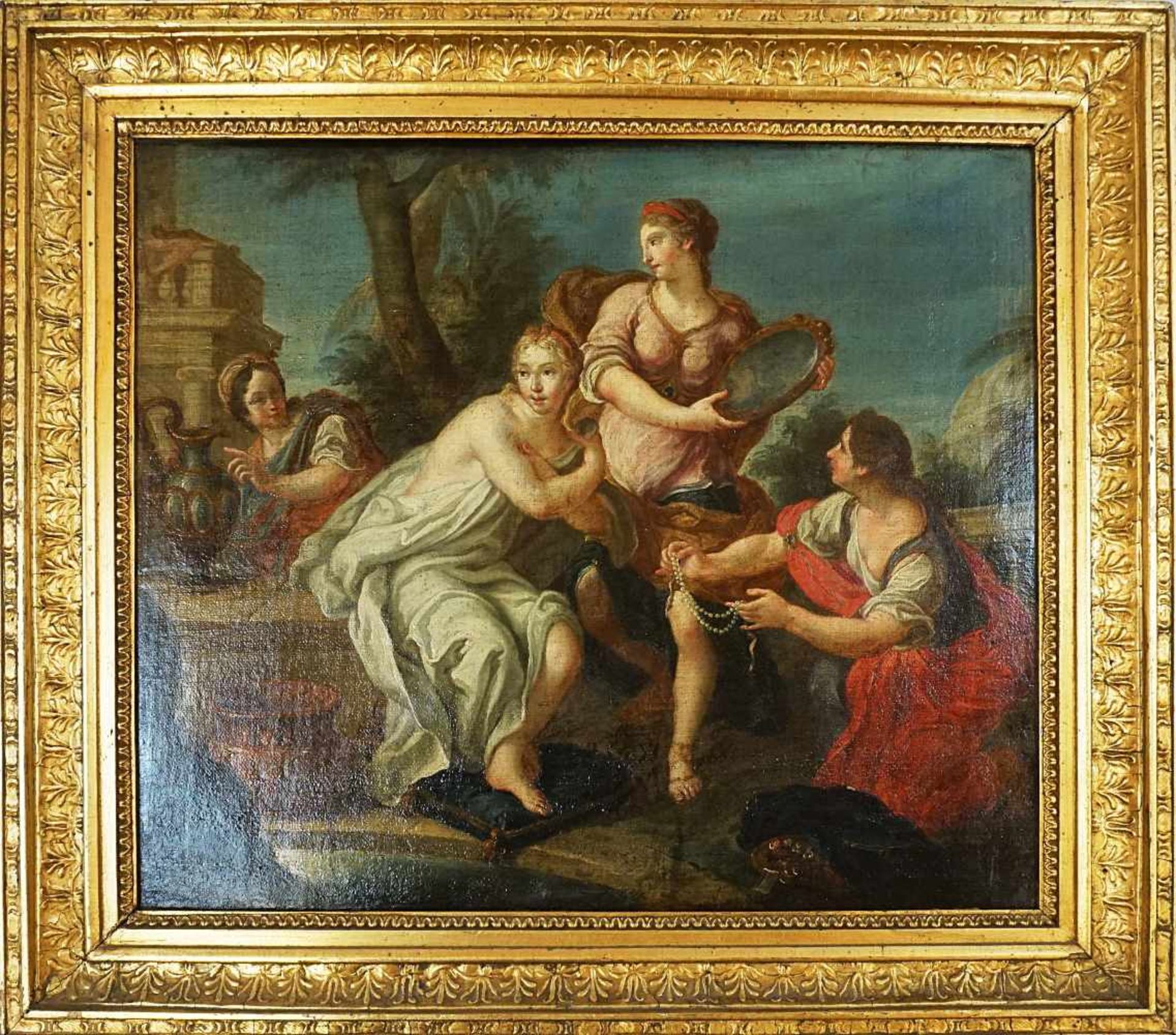 1 Ölgemälde "Morgentoilette der Venus" unsign.(wohl 18./Anfang 19. Jh.) Öl/Lwd. ca. 40x46cm - Bild 2 aus 2