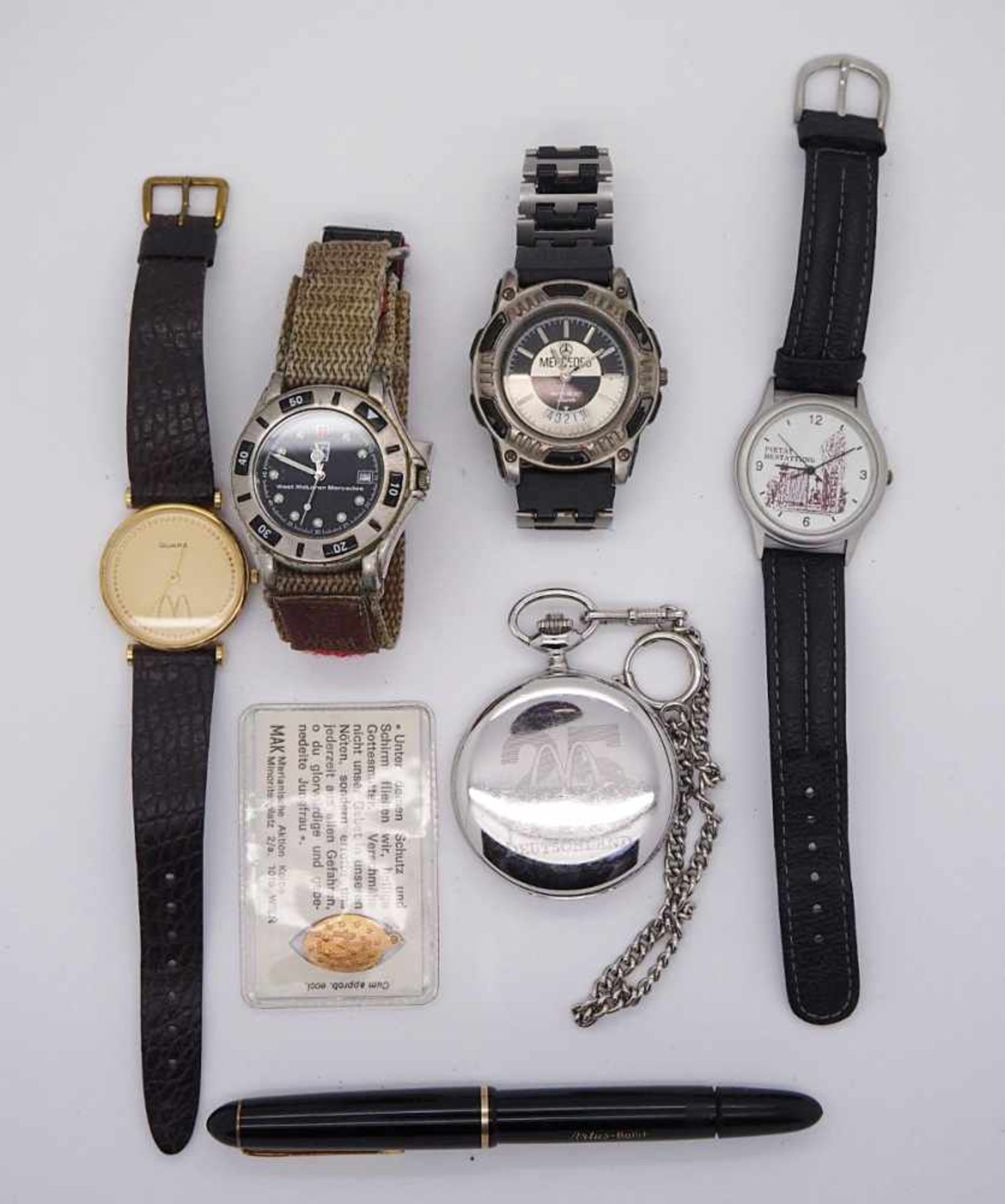 1 Konv. Armbanduhren/Fülleru.a. Gsp.