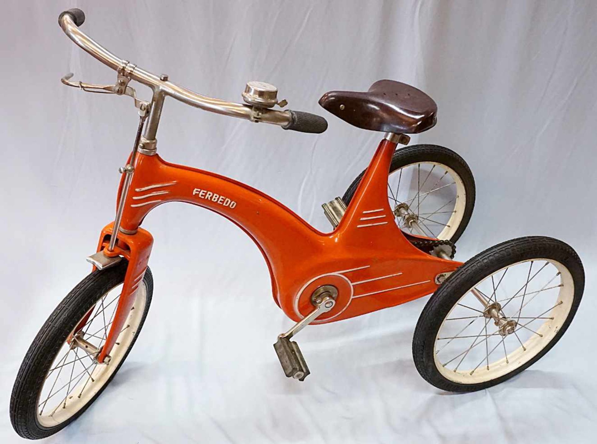 1 Kinderfahrrad mit Stützrädern FERBEDO Metall blau lackiertmit Reifen SPEEDMASTER "Ceylon" H ca.