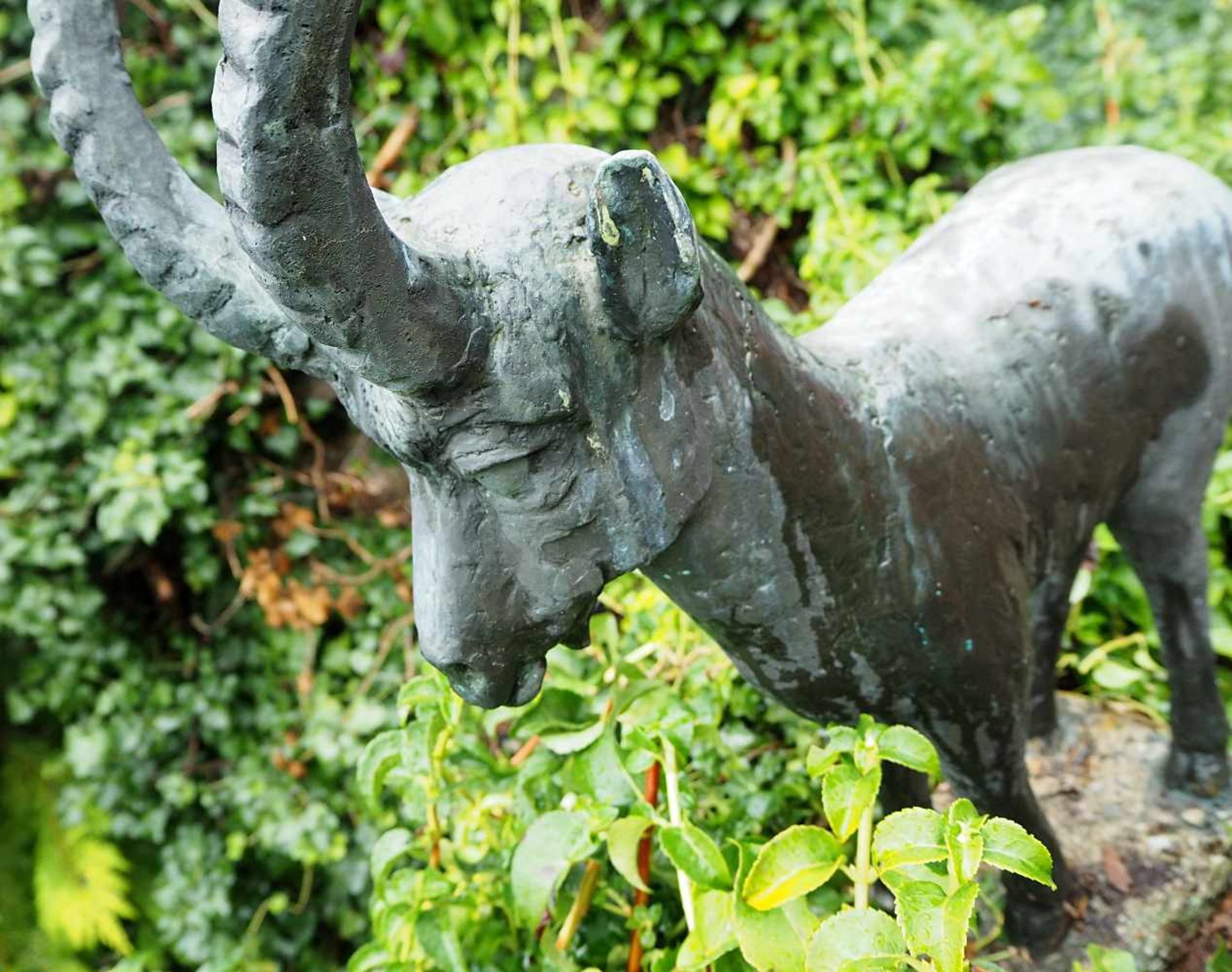 1 Bronzeplastik "Steinbock" wohl unsigniert, - Bild 3 aus 4