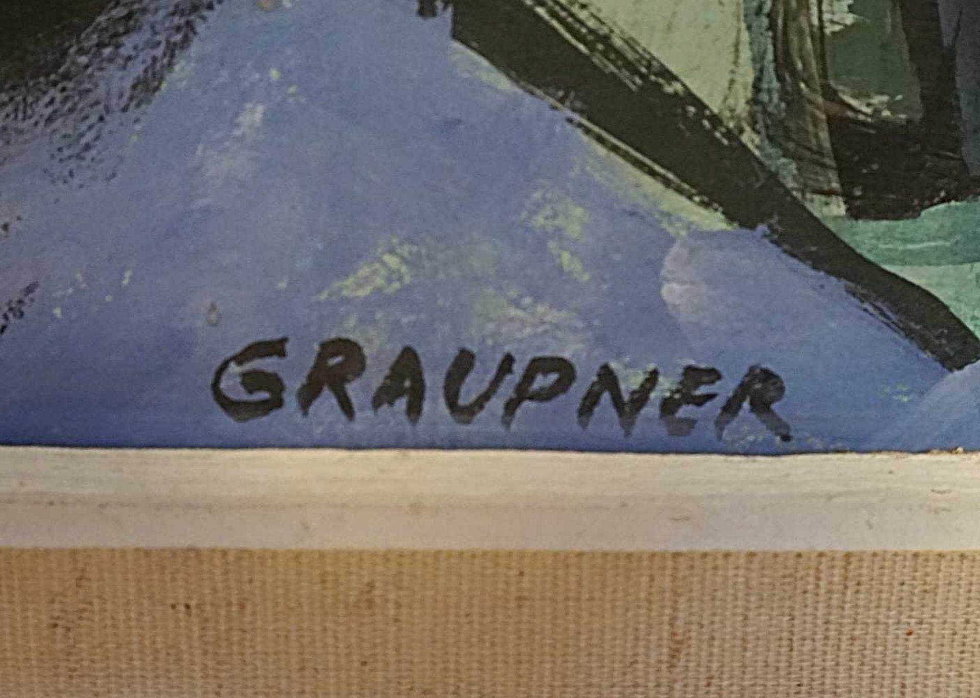 1 Gouache "Der Träumer" signiert GRAUPNER - Bild 3 aus 3