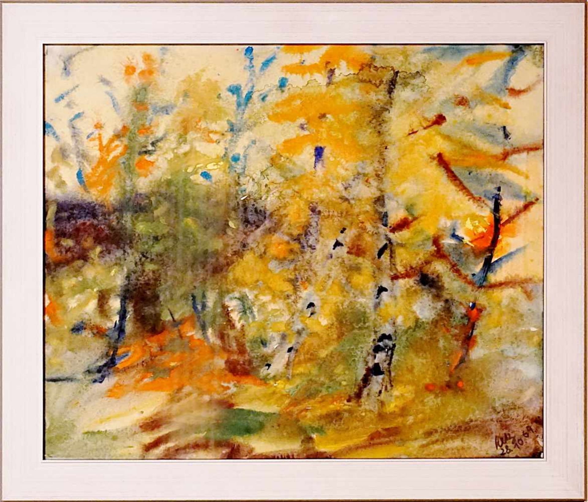 1 Aquarell "Birken im Herbst" R.u. signiert KETZ - Bild 2 aus 3