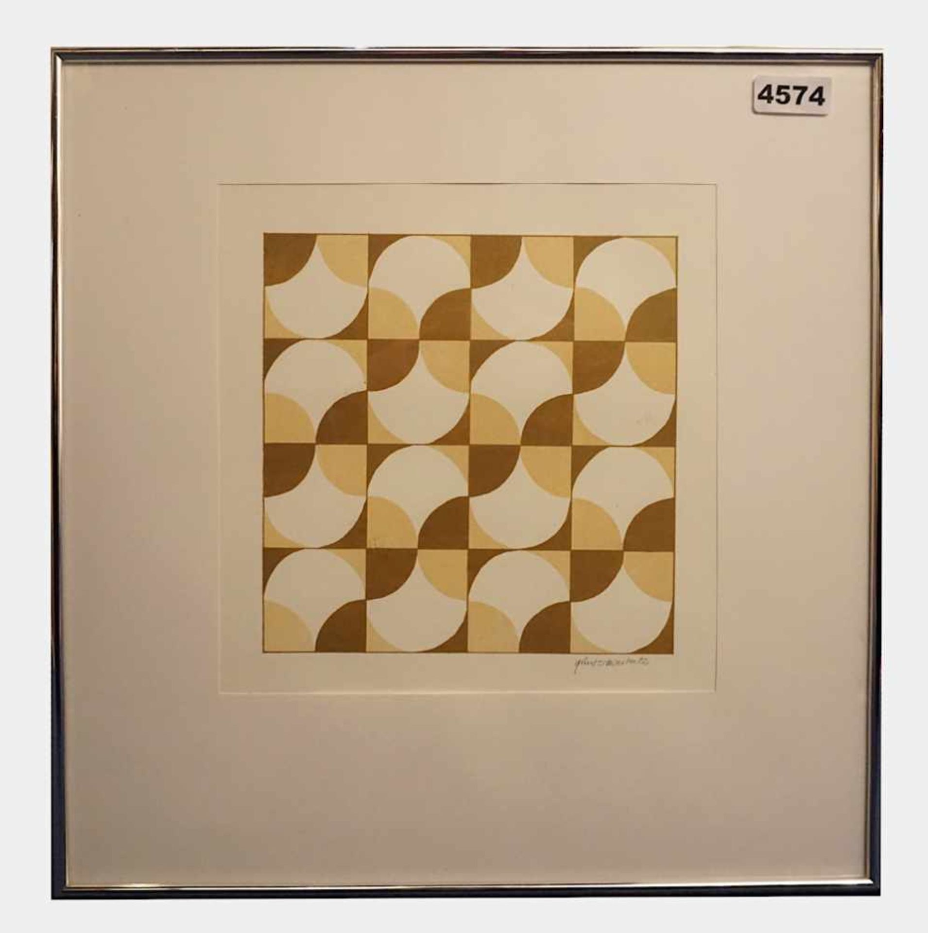 1 Serie von 3 Lithografien "Geometrische Muster" jew. bleistiftsign. Günter TRAUTNITZ