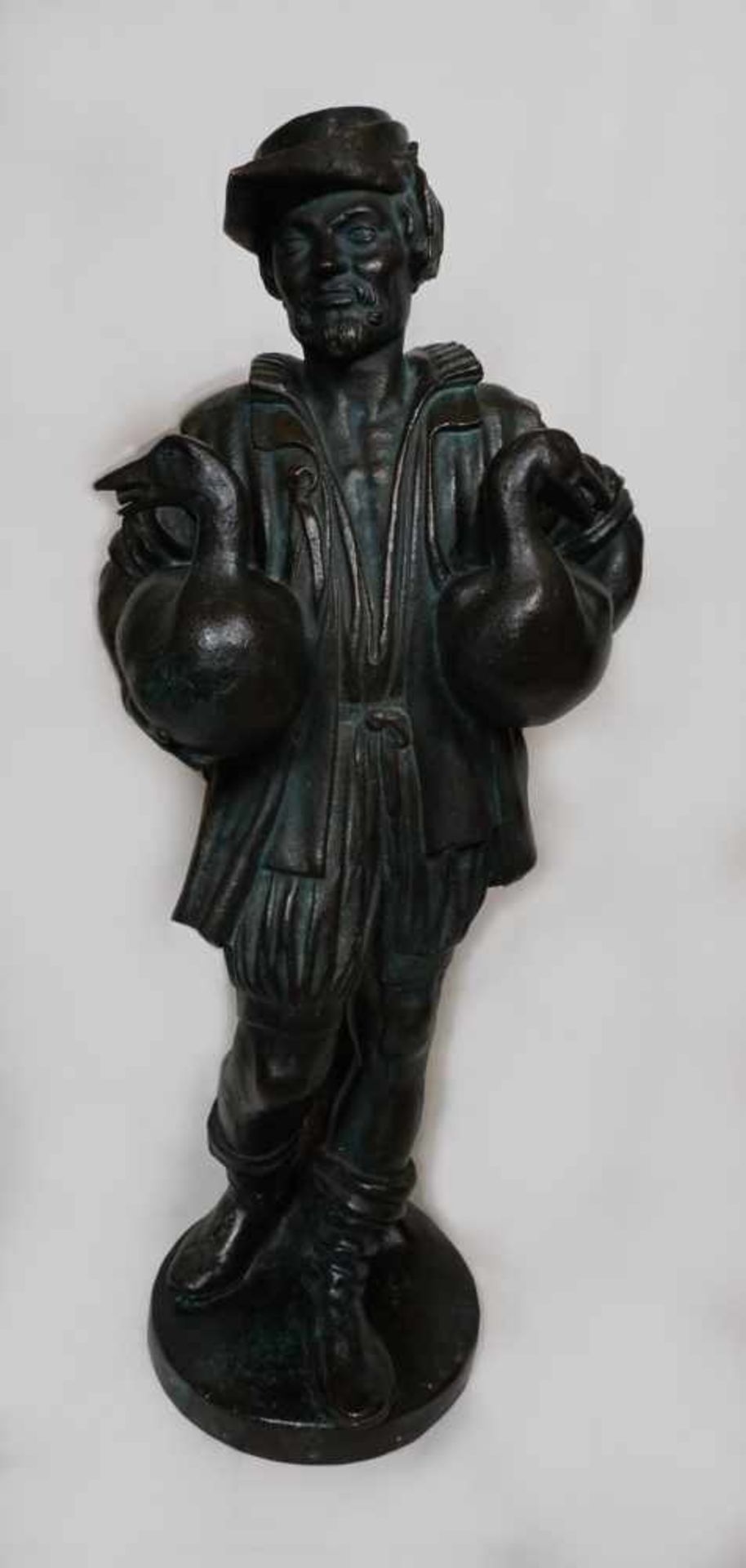 1 Figur wohl Bronze "Gänsemännla", unsigniert,