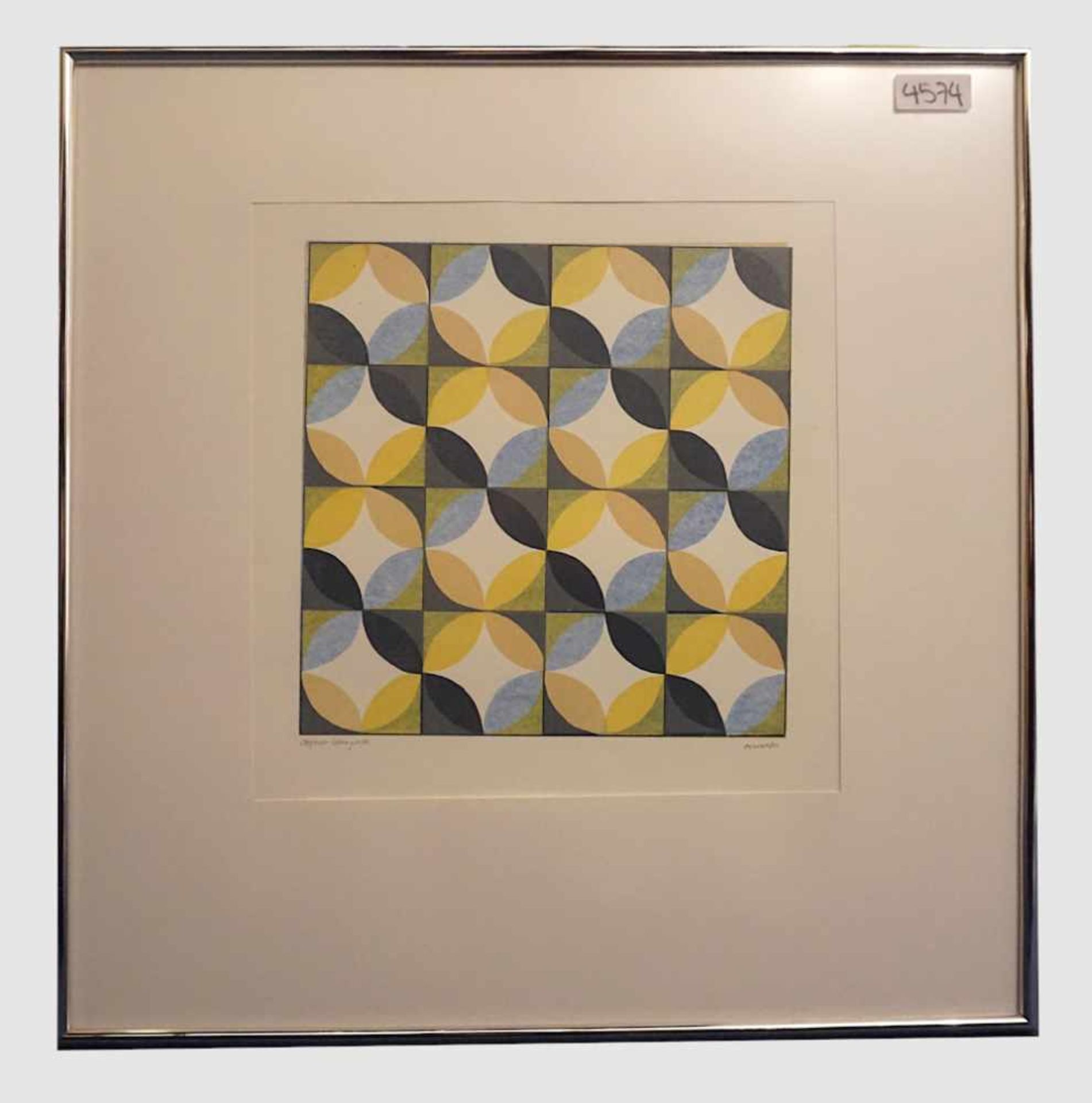 1 Serie von 3 Lithografien "Geometrische Muster" jew. bleistiftsign. Günter TRAUTNITZ - Bild 2 aus 3