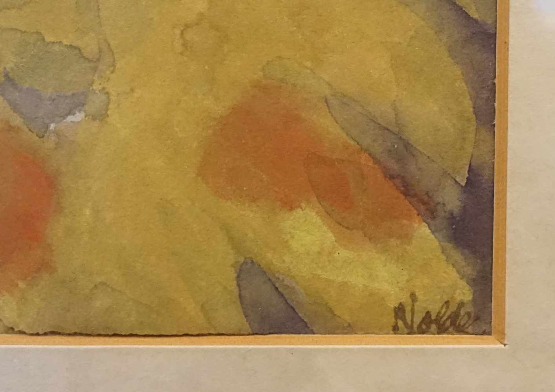 1 Aquarell "Blumenstück" R.u. signiert NOLDE - Image 3 of 4