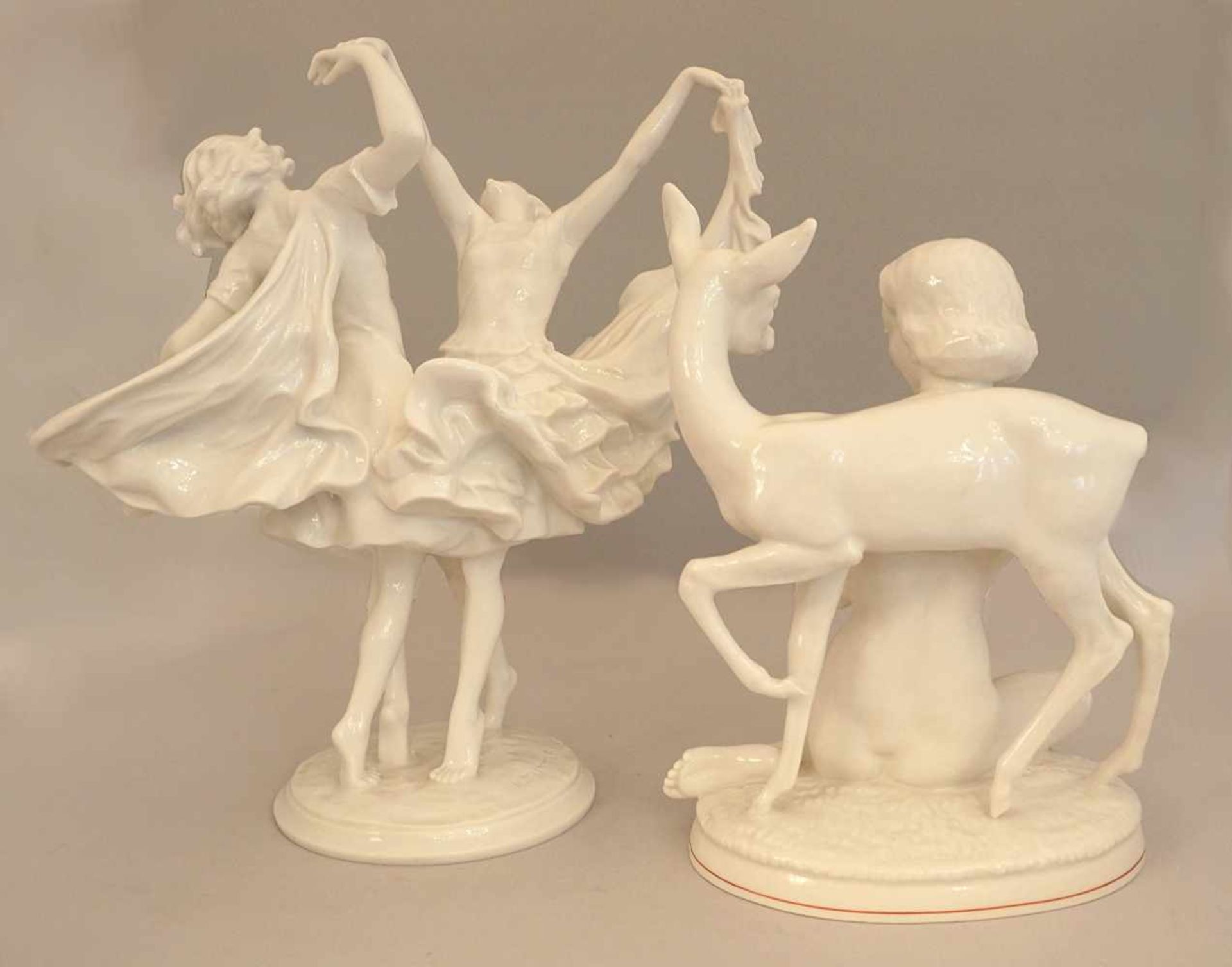 2 Figuren Porzellan HUTSCHENREUTHER u.a., "Brüderchen und Schwesterchen", "Tänzerinnen", - Bild 2 aus 4