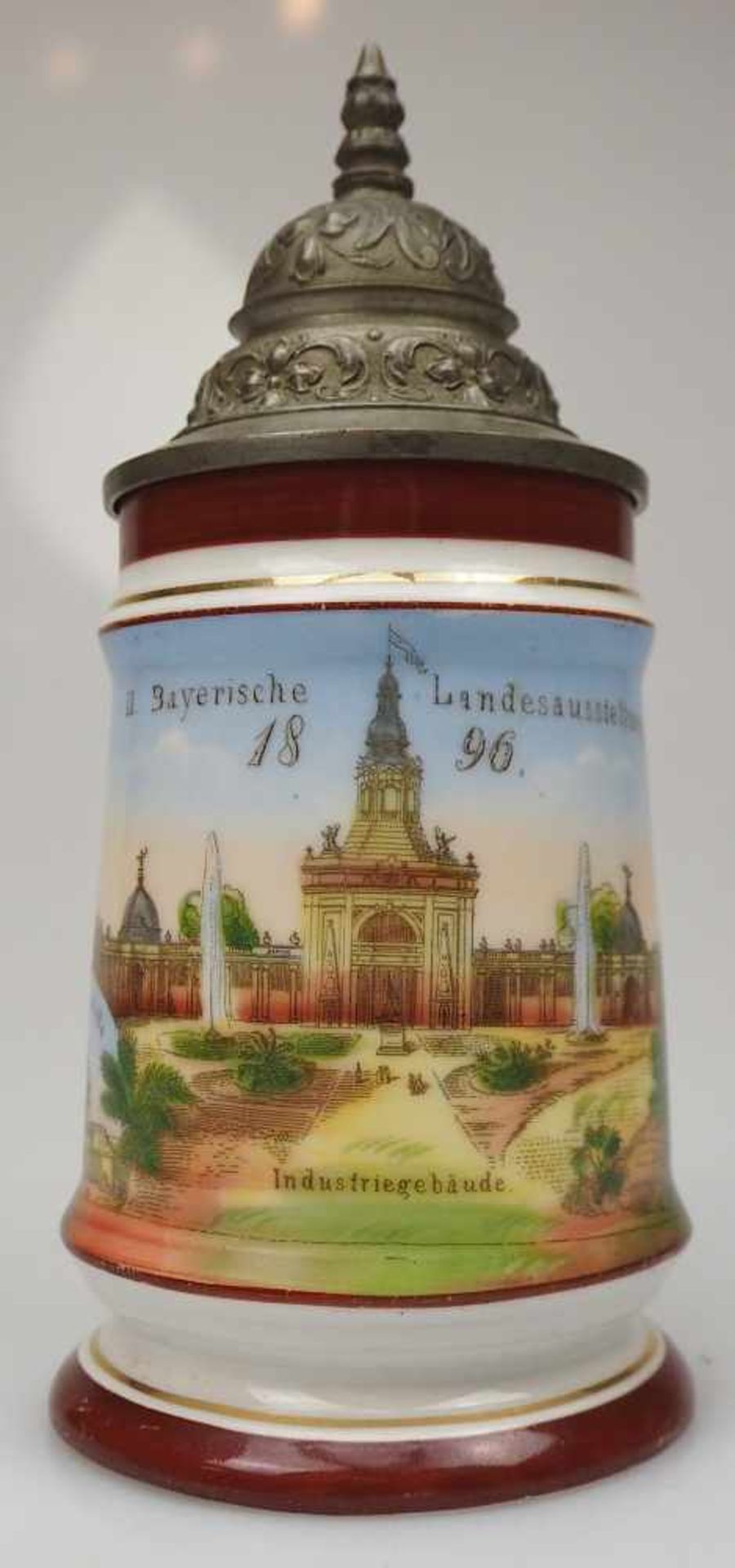 1 Bierkrug bez. "II. Bayerische Landesausstellung 1896"