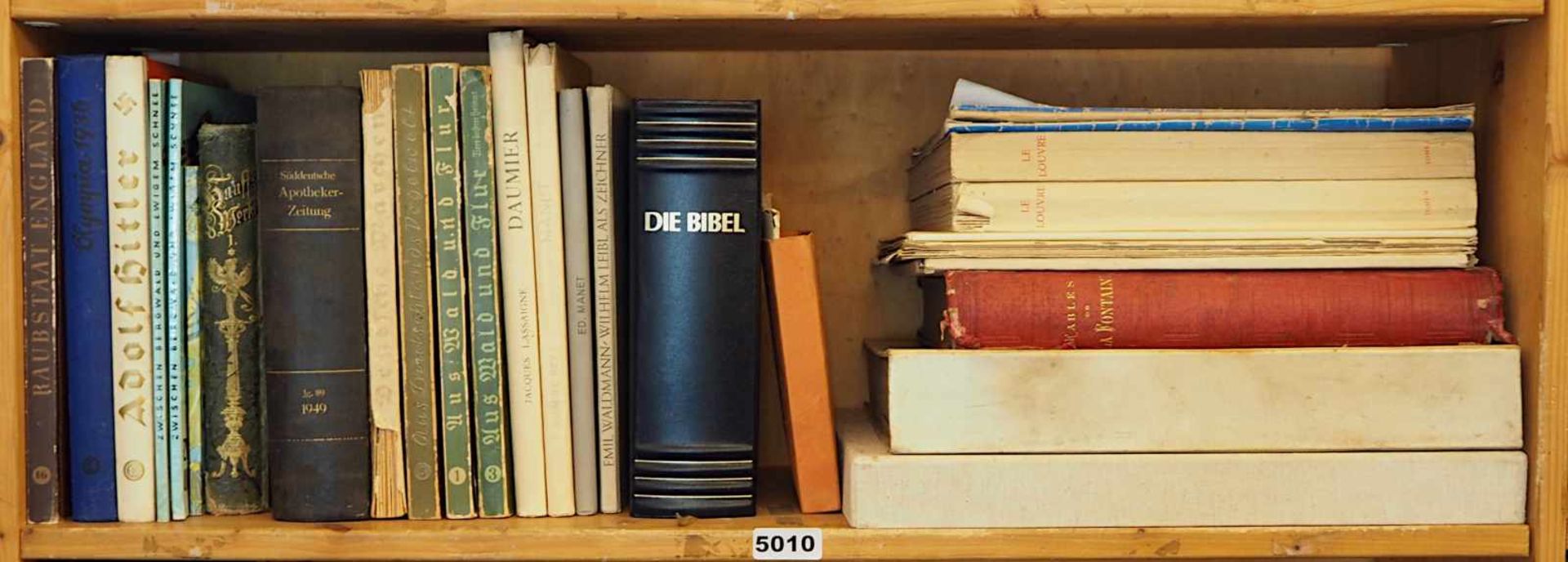 1 Konv. Bücher 17. bis 20. Jh. z.B. ENDTER-Bibel Nürnberg stark besch, DALI-Bibel, Kunstbücher