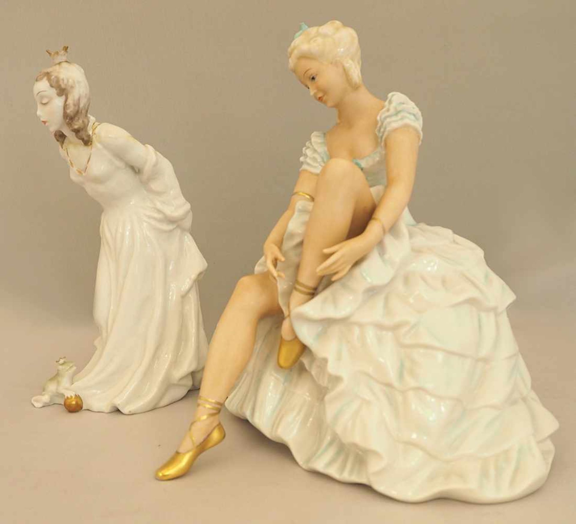 2 Figuren Porzellan ROSENTHAL u.a, "Der Froschkönig", "Ballerina", - Bild 2 aus 5