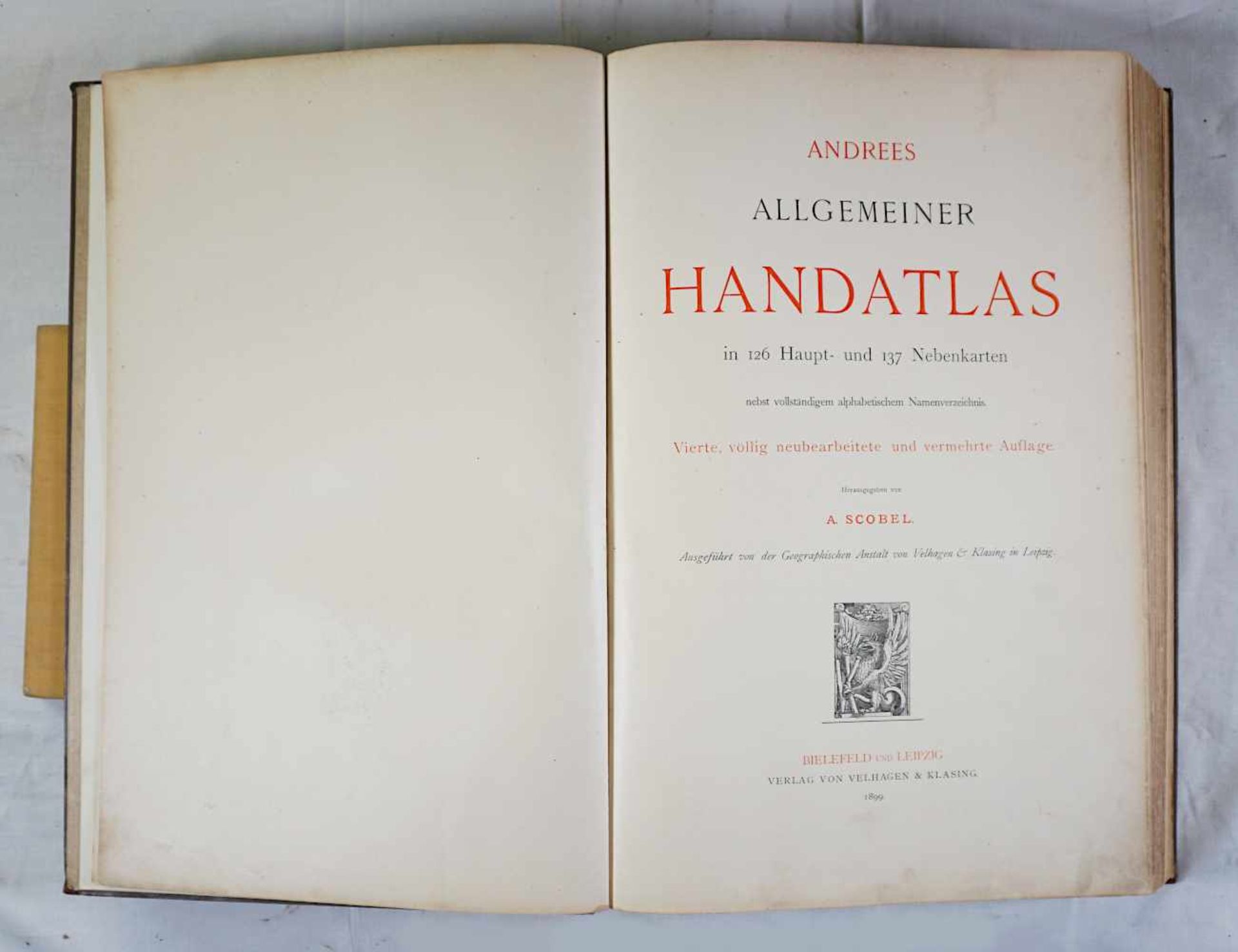 1 Buch "Andees Allgemeiner Handatlas" hrsg. von A. SCOBELVerlag Velhagen & Klasing Bie