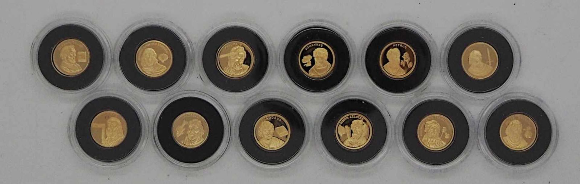 1 Konvolut Münzen/Medaillen GG 14ct., Metall u.a."Die 12 Apostel" uvm., Euro-Premiums - Bild 2 aus 5