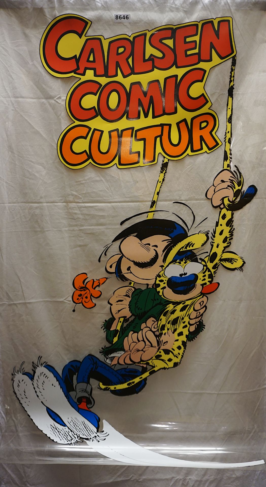 1 Türfolie "Carlsen Comic Cultur":Motiv: "Marsupilami mit Gaston", ca. 140x82cm, min.