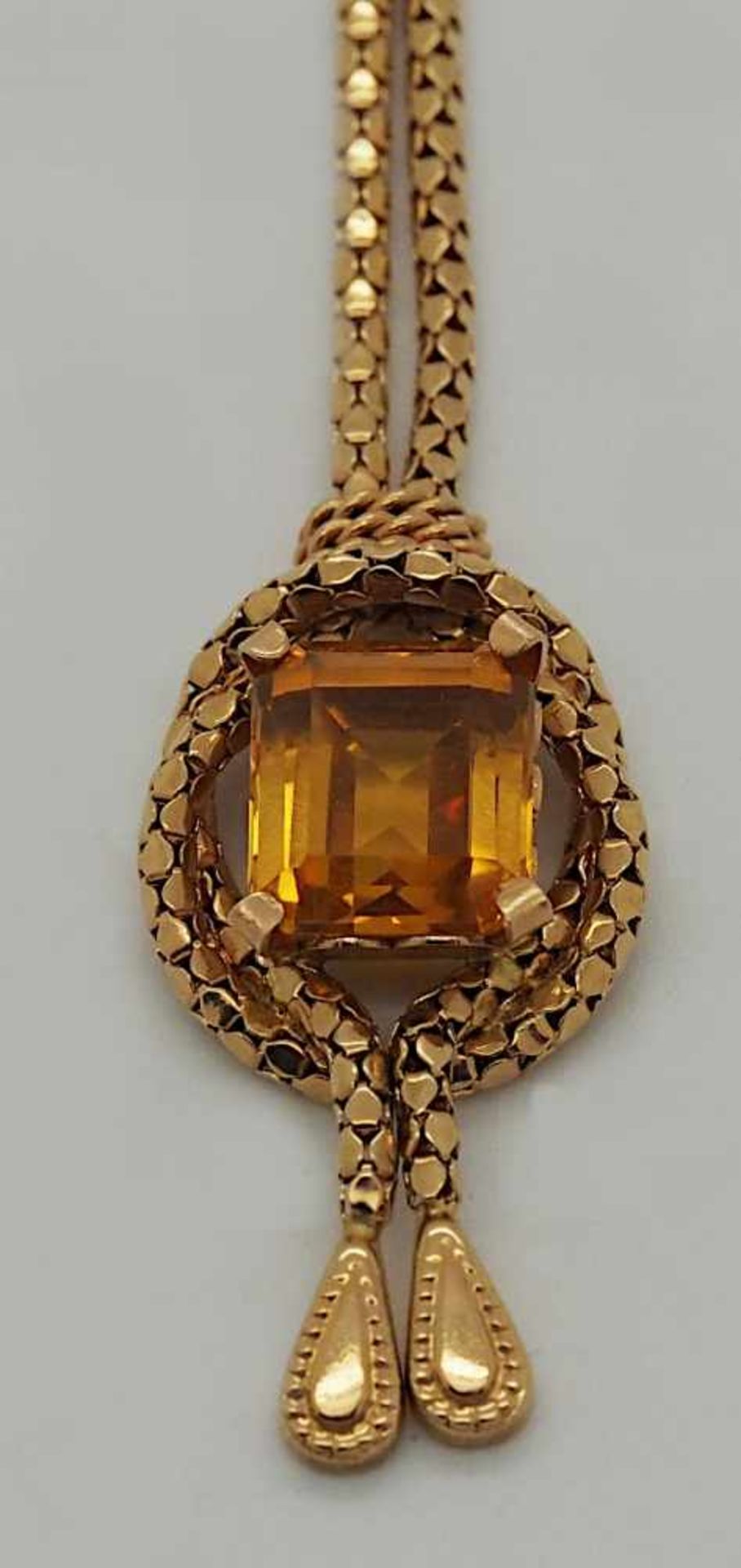 1 Collier GG 18ct., wohl Goldtopas