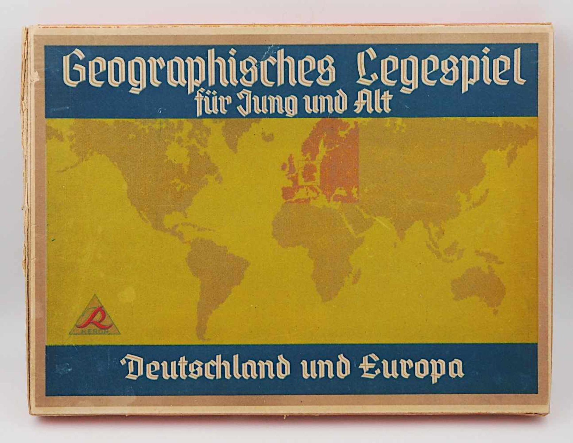 1 Brettspiel "Geographisches Legespiel für Jung und Alt/Deutschland und Europa" HERON wohl 1945