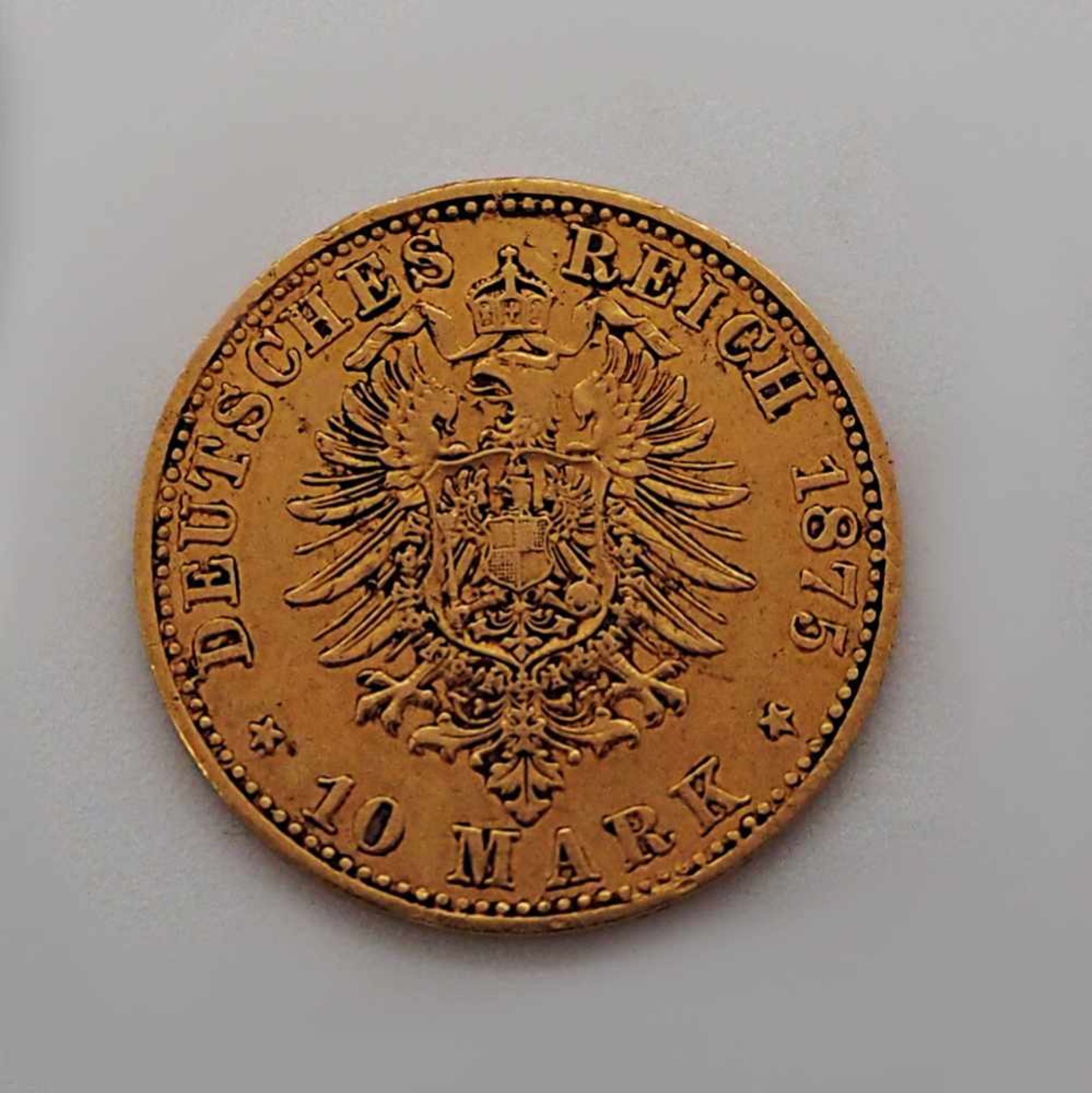 1 Münze GG: Deutsches Reich 10 DM "Albert König von Sachsen" - Bild 2 aus 2