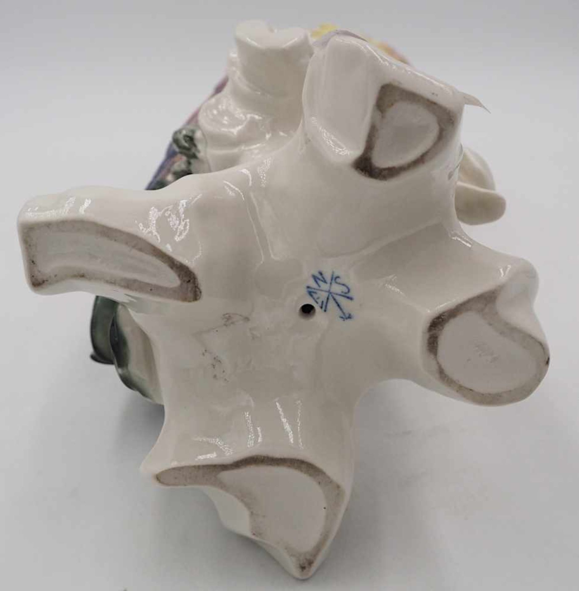 1 Porzellanfigur ENS "Kakadu"polychrom bemalt auf naturalistischem Sockel, H ca. 36cm, - Bild 5 aus 5