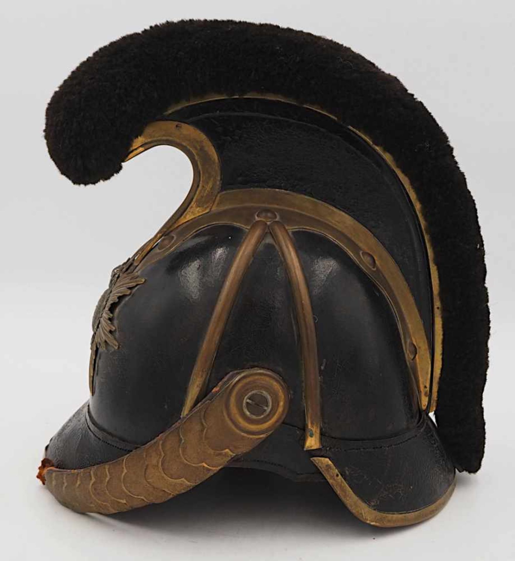 1 Raupen-Helm Modell 1867 für Sächsisches Reiter-Regiment, wohl Ende 19. Jh.schwerer - Bild 2 aus 5