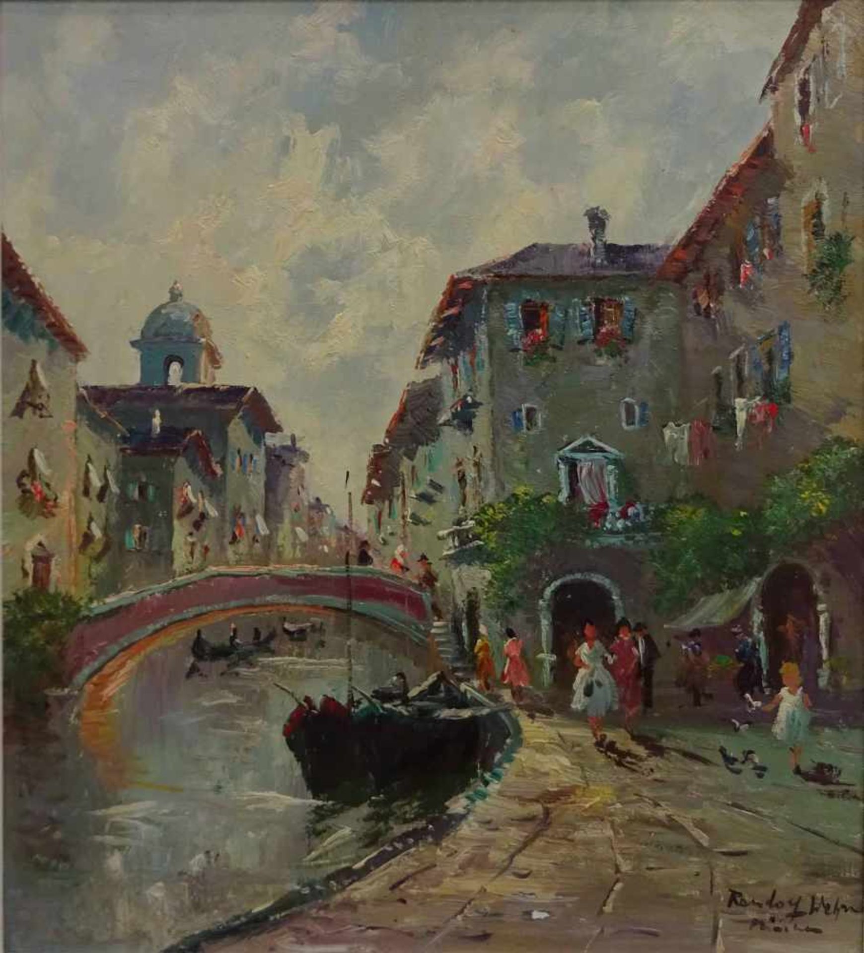 Randolf Wehn, r.u.sig.ortbez. München, (1911-1987) 'Sommertag in Venedig', Öl/Lwd., 70 x 60 cm