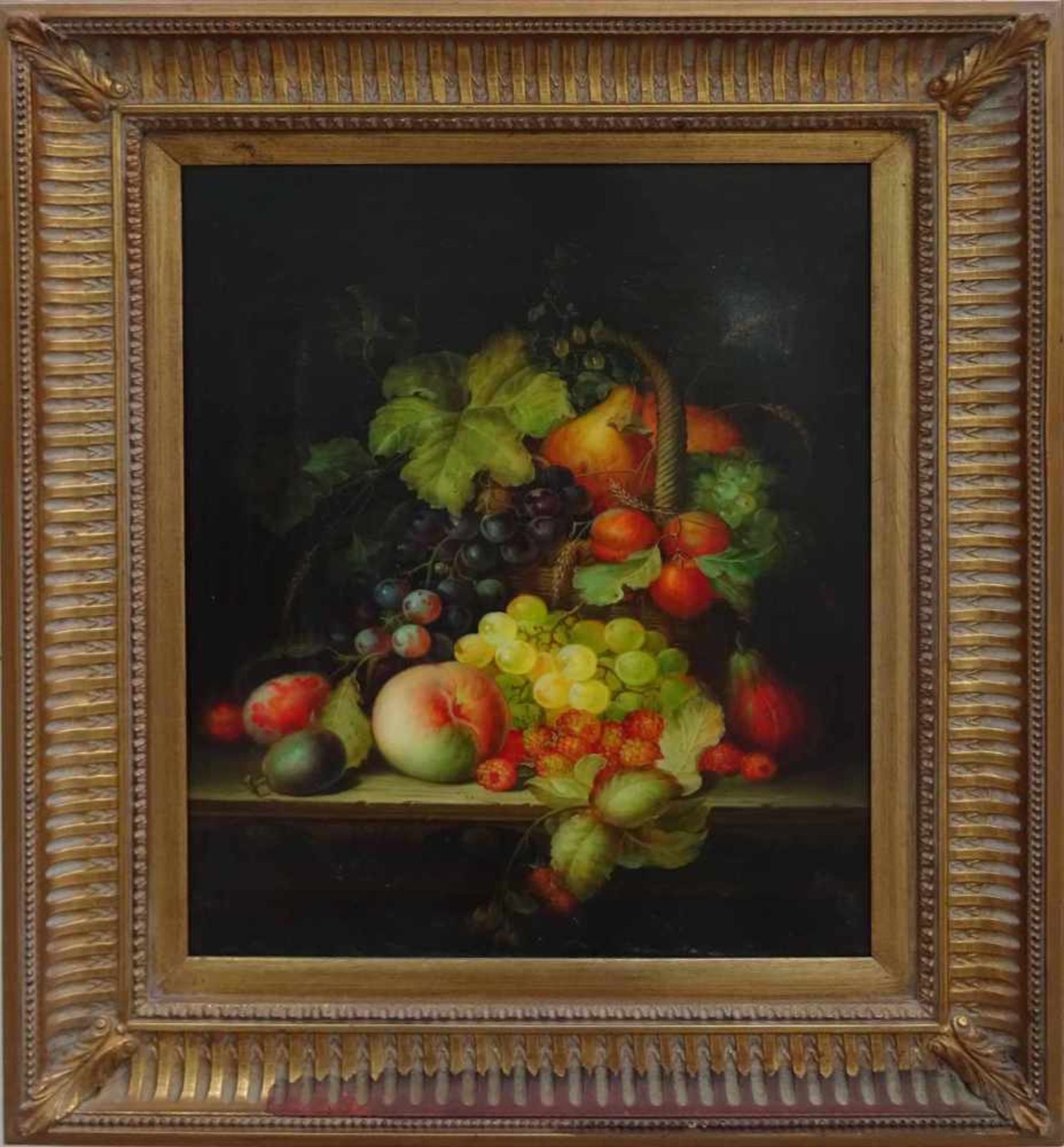 Francois, l.u.sig.'Früchtestillleben', Öl/Holz, 51 x 41 cm -VK 1993 US $ 1.800,-