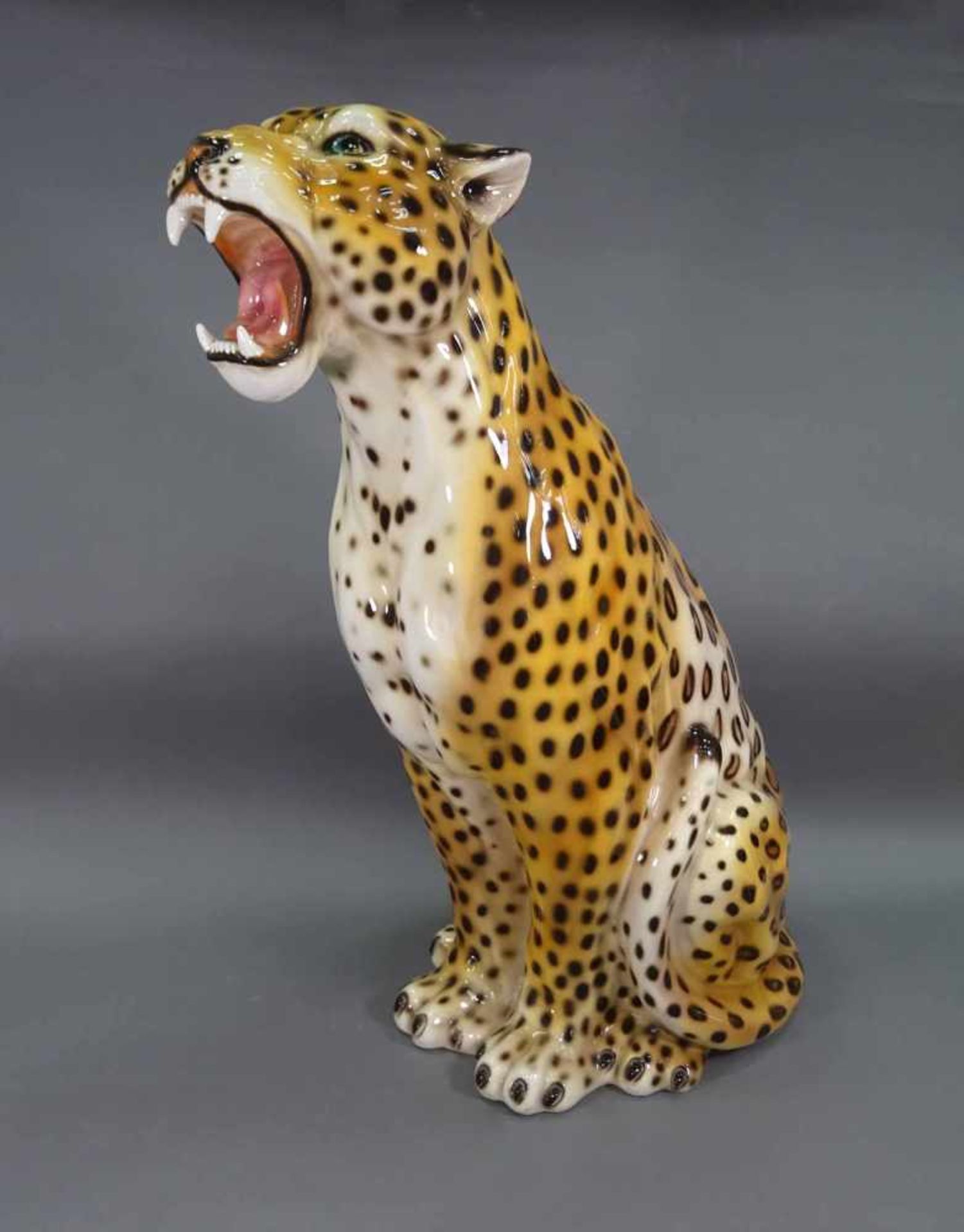 Keramikskulptur, 'Leopard'H = 77 cm