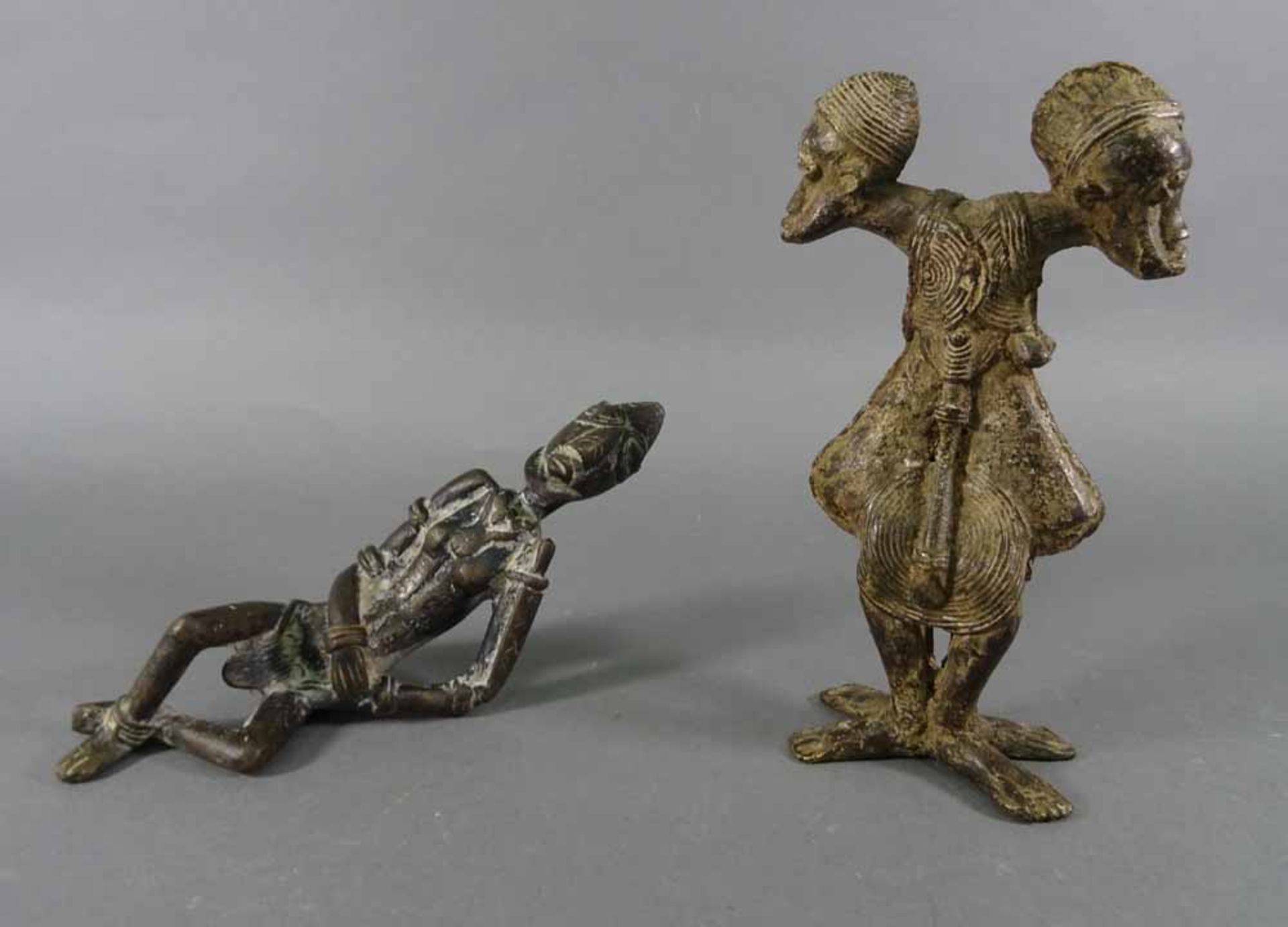 Figur, Bronze, Afrika, H = 19 cm