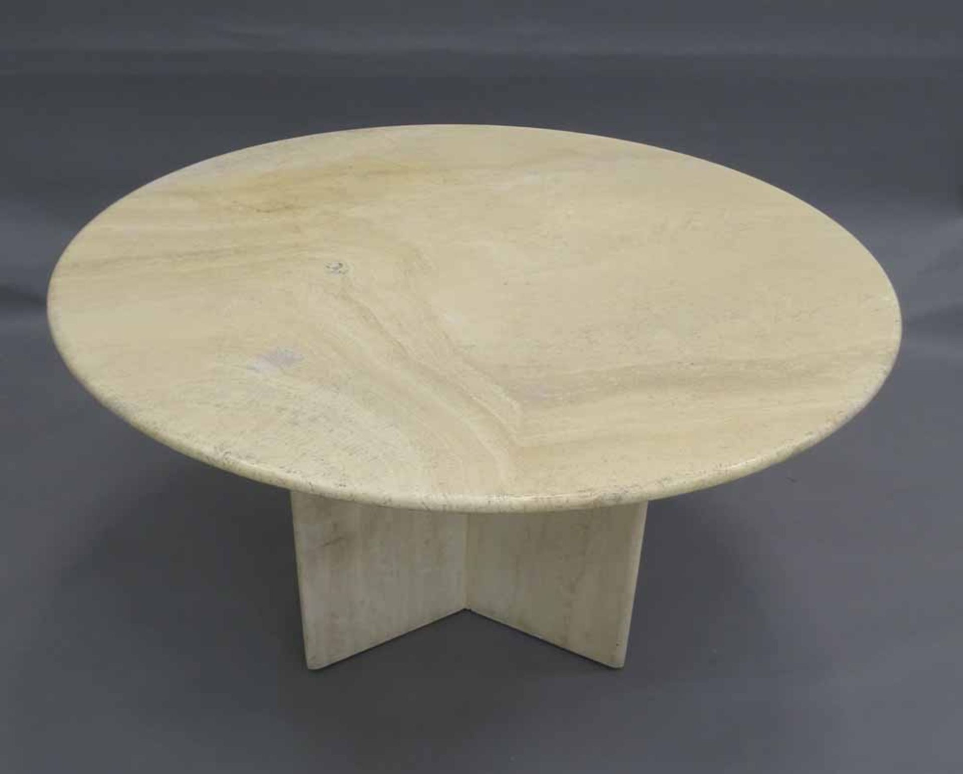 Tisch, elfenbeinfarbener Marmor