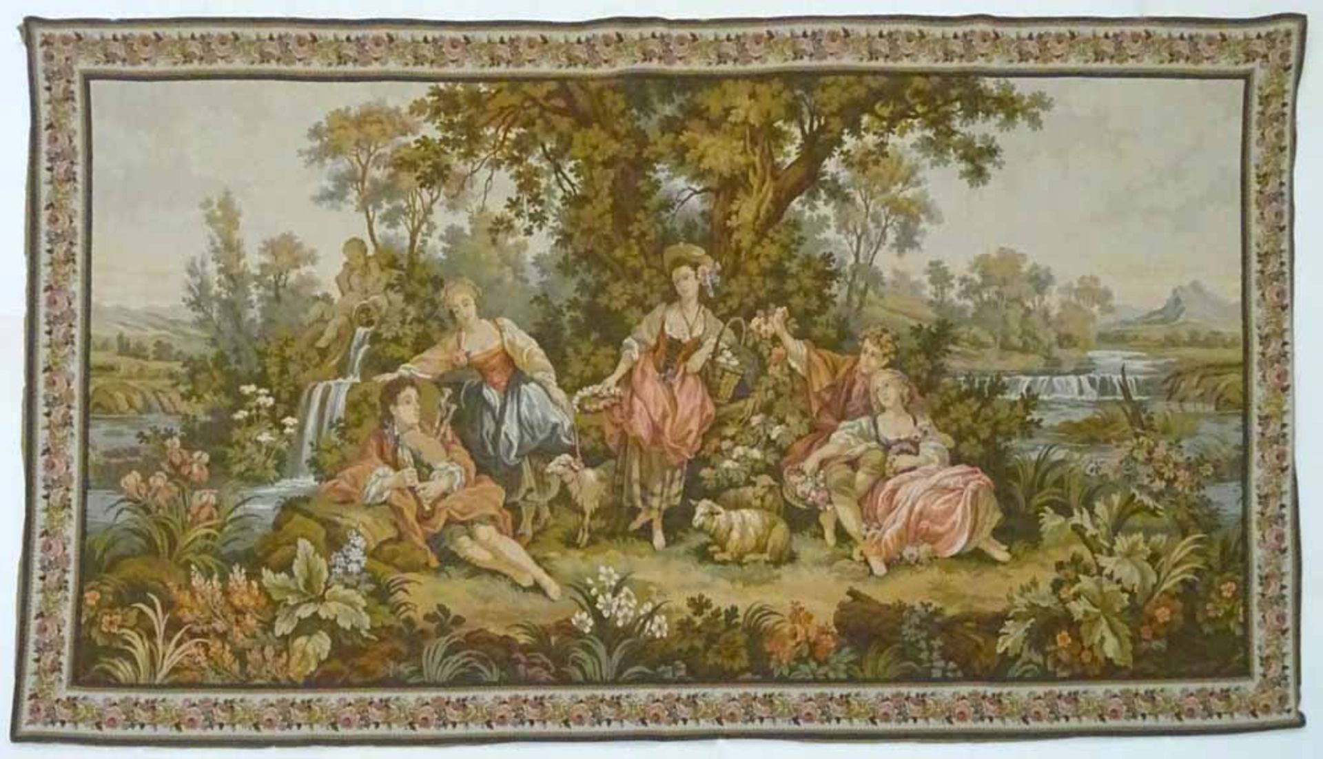 Textiler Wandbehang, 'Schäferidyll'