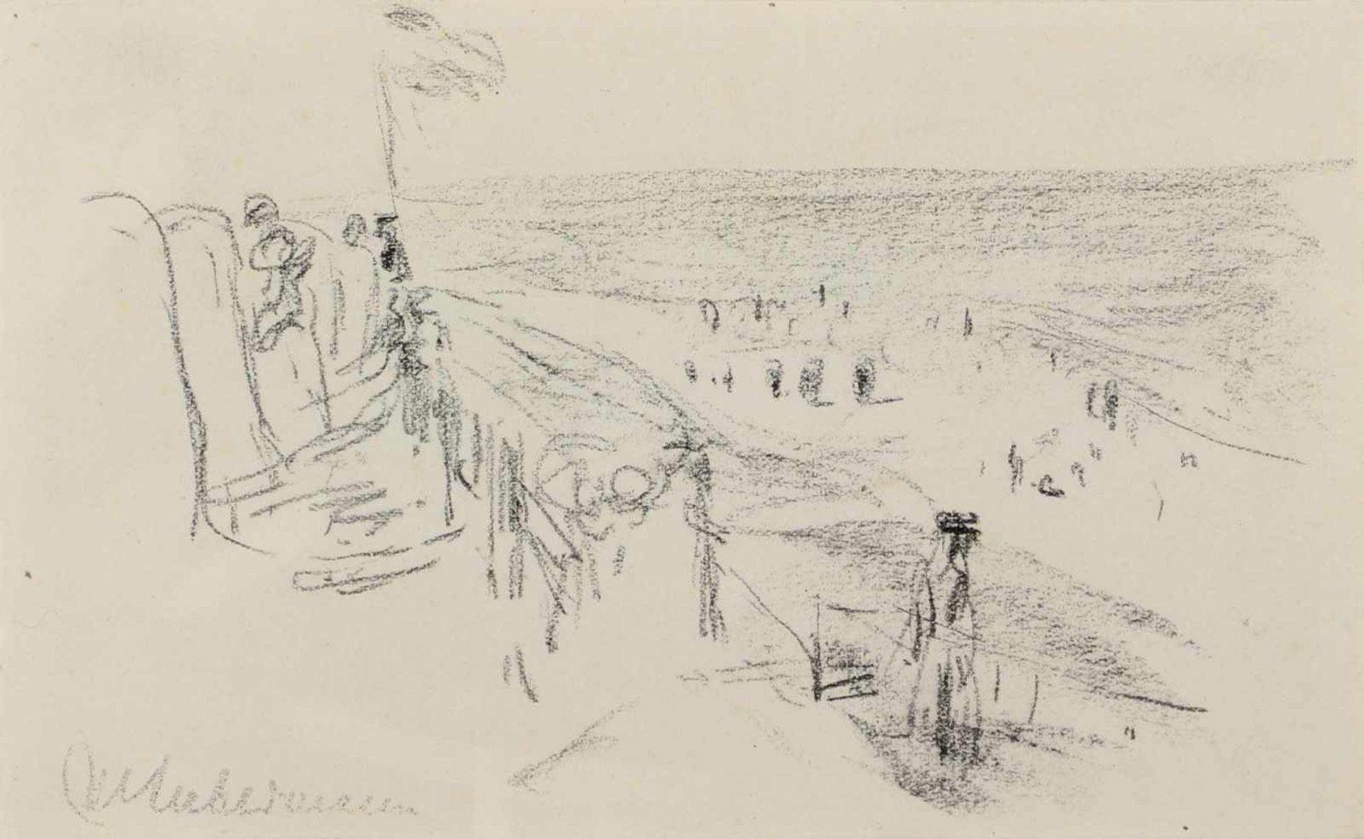 Max Liebermann, l.u. Stempelsig.