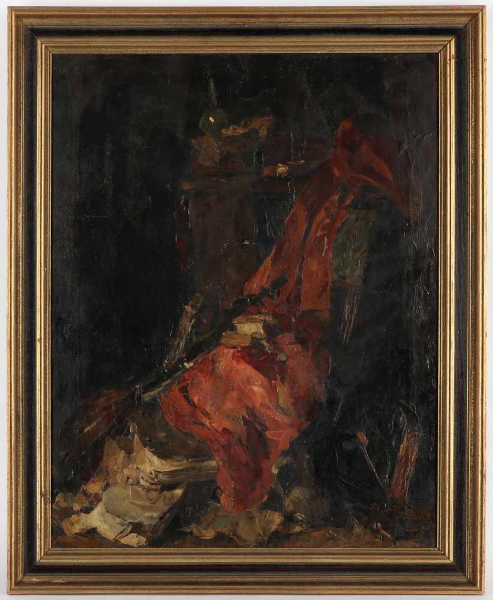 Unbekannter Künstler, um 1900'Interieur', Öl/Lwd., 63 x 50 cm (Fi)