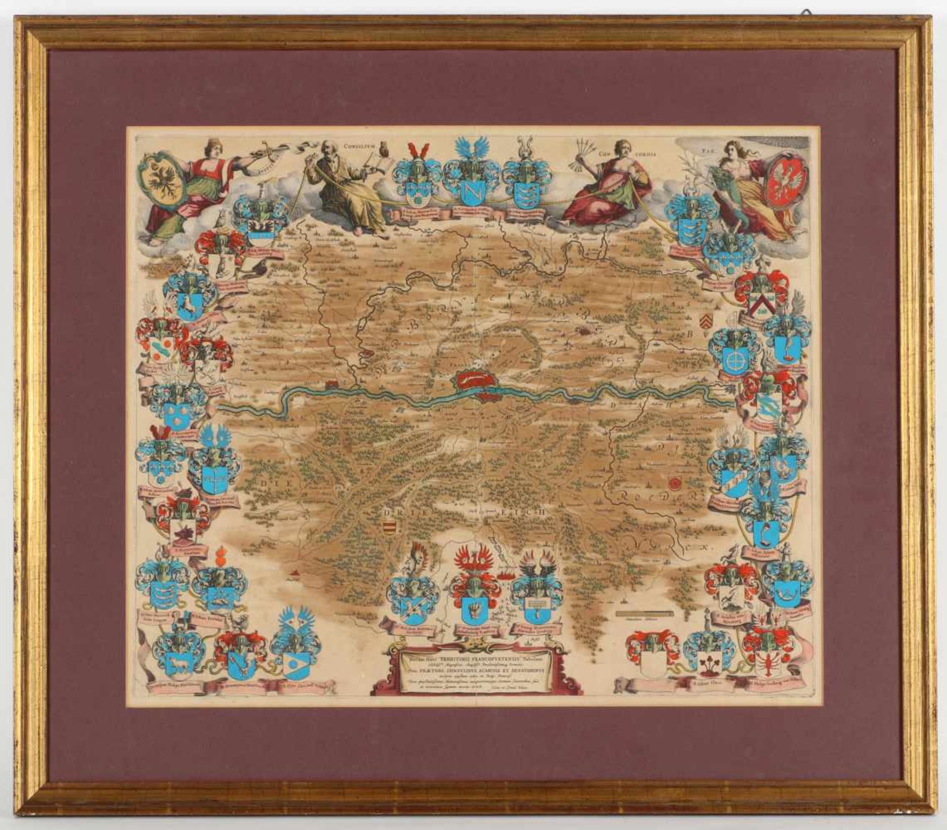 Johannes Blaeu, i.Dr.sig.Alkmaar 1596 - 1673 Amsterdam, 'Novam Hanc Territorii Francofurten