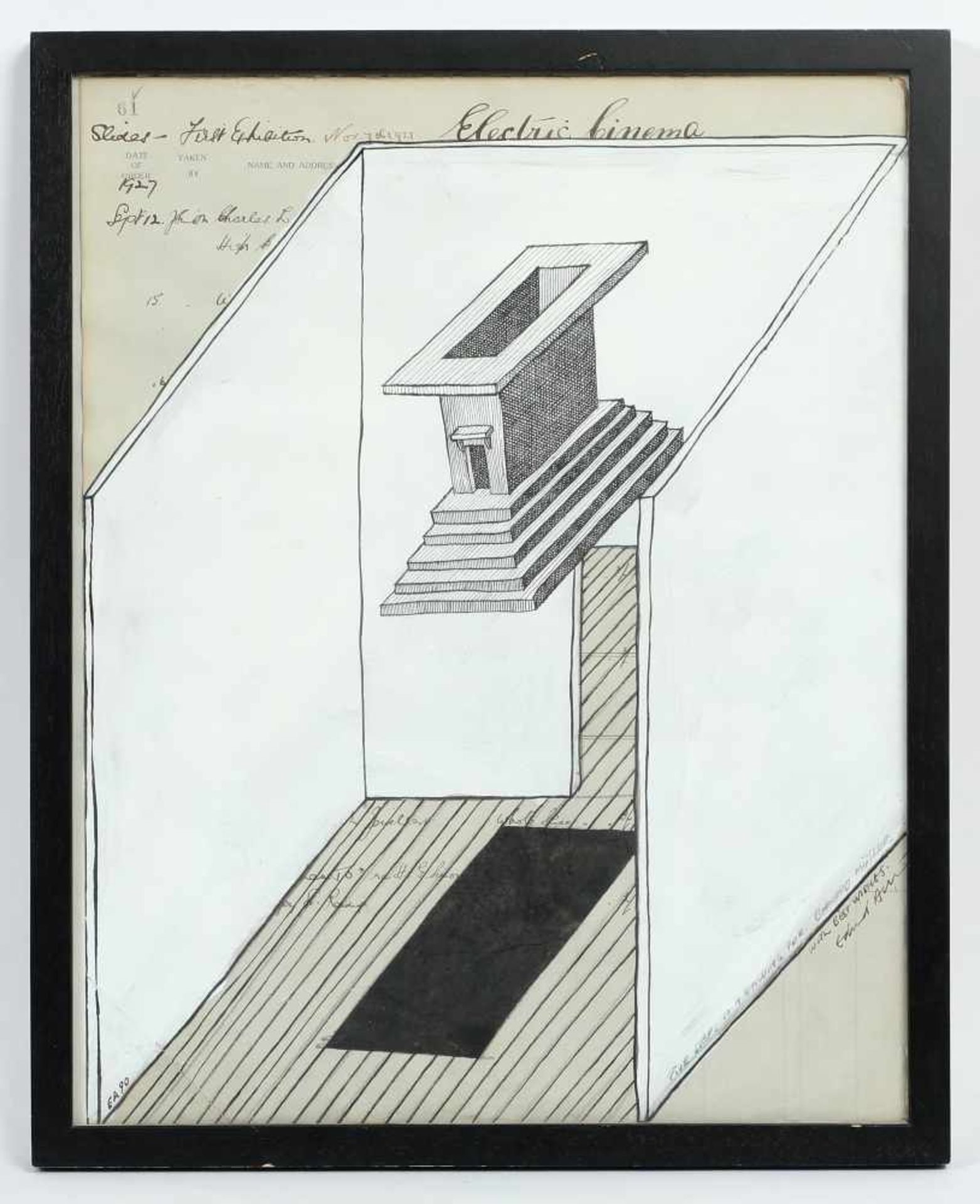 Edward Allington, r.u.sig.Troutbeck Bridge 1951 - 2017 London, 'Electric Cinema', Entwurf m