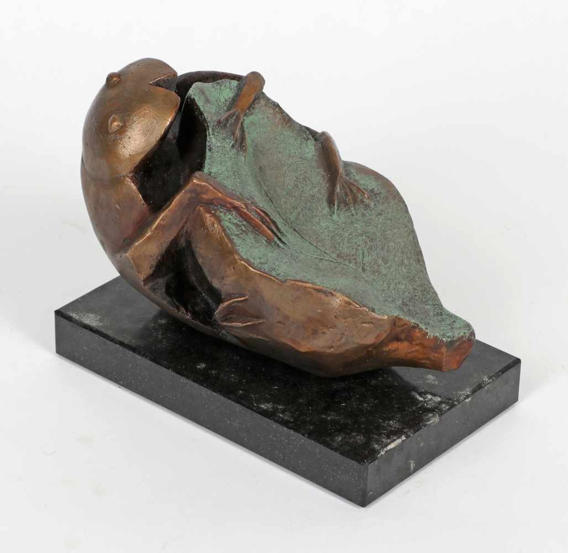 Josef Rickenbacher, mon.Steinen 1925 - 2004 Arth, 'Käfer', Bronze, 35/50, auf Marmorplinth