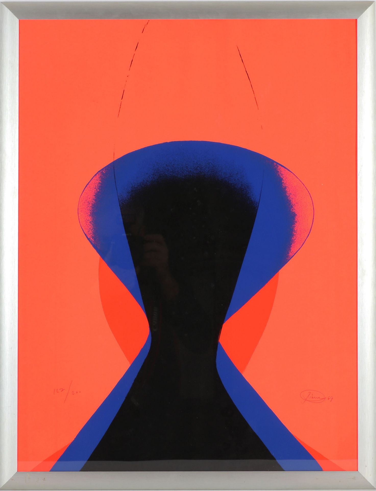 Otto Piene, r.u.handsig., dat. (19)69Bad Laasphe 1928 - 2014 Berlin, 'Blue Monk', Farbserig